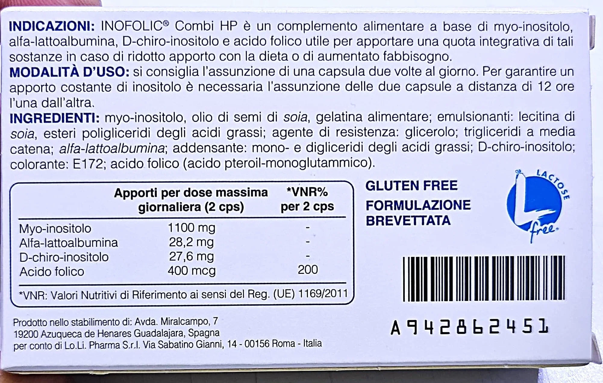 INOFOLIC Combi HP 20 kapsułek