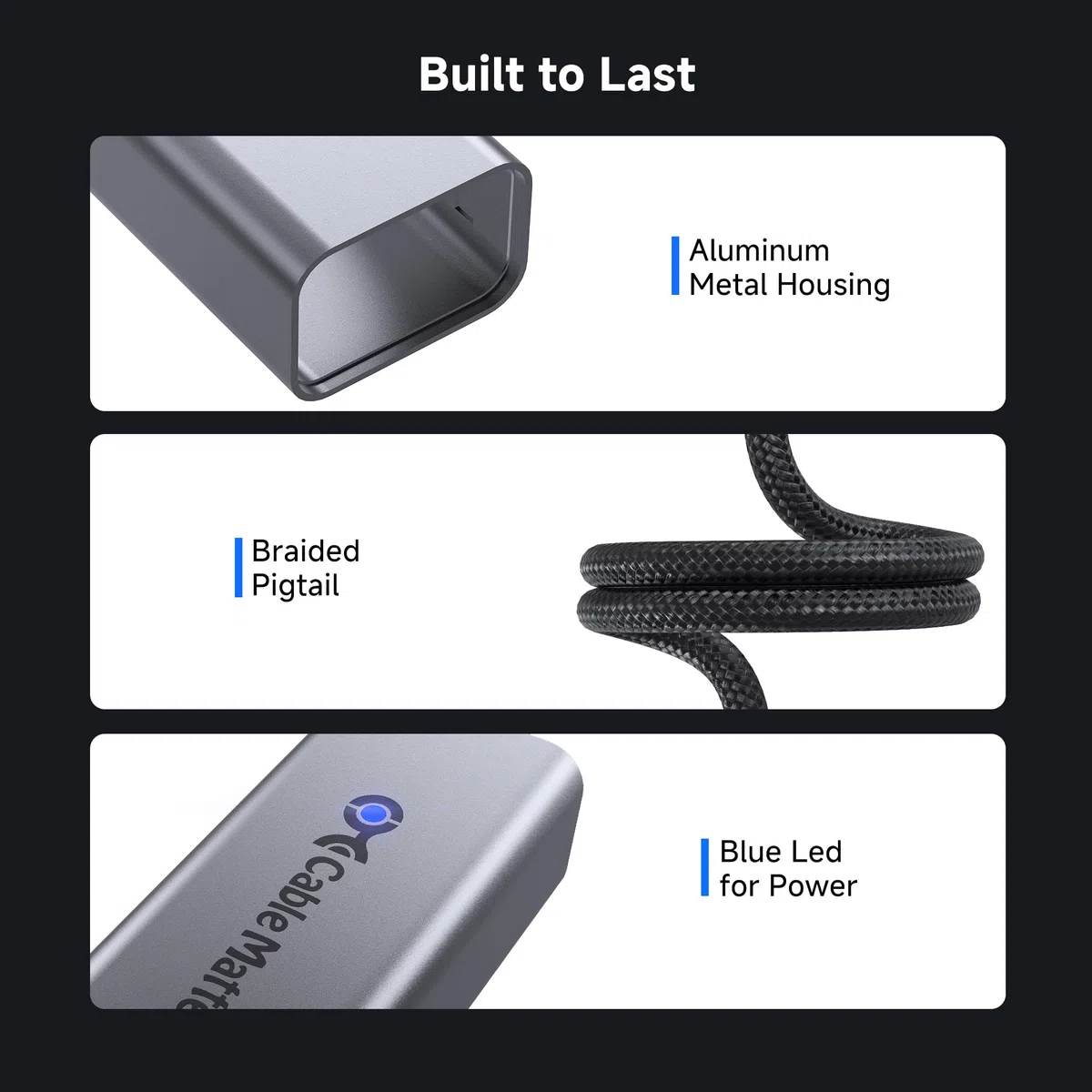 Cable Matters Adapter USB-C do Ethernet 2,5 Gb | Sieć 2,5 Gigabit, zgodny z USB4, Thunderbolt 5/4, MacBook i urządzeniami USB-C
