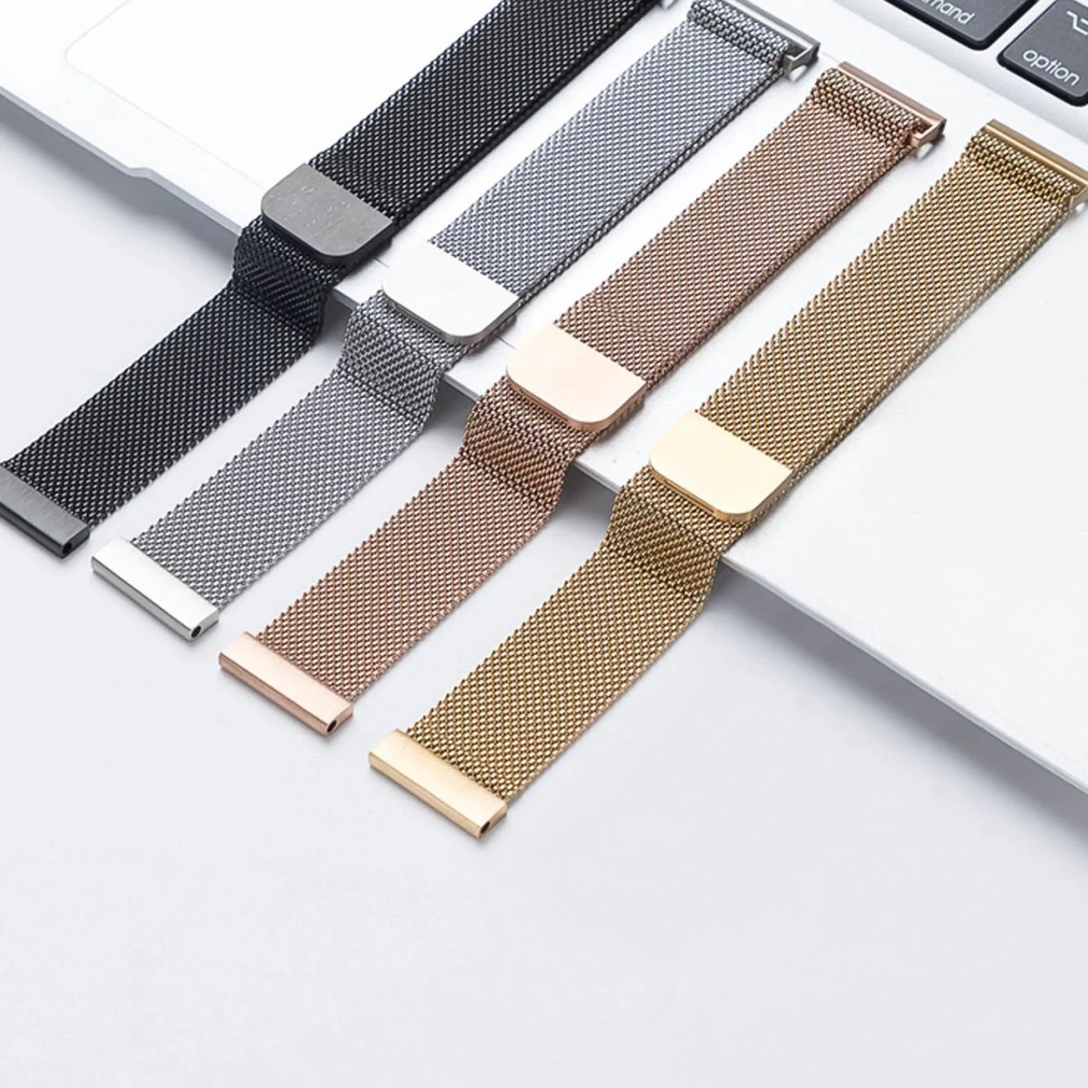 Magnetyczny pasek zamienny do zegarka Garmin Vivoactive 6/5/3, 20 mm, regulowany, metalowy, stal nierdzewna, do Garmin Vivomove 3 / Sport/Style/Luxe/Trend/HR, D2 Air X10/Bounce 2