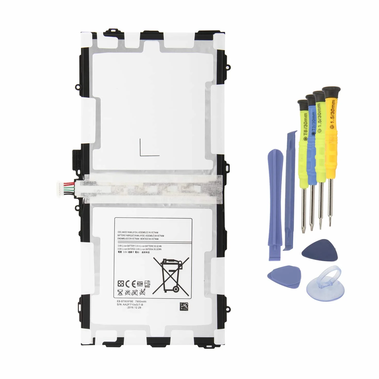 K KYUER 7900mAh EB-BT800FBE Bateria do tabletu Samsung Galaxy Tab S 10.5 SM-T800