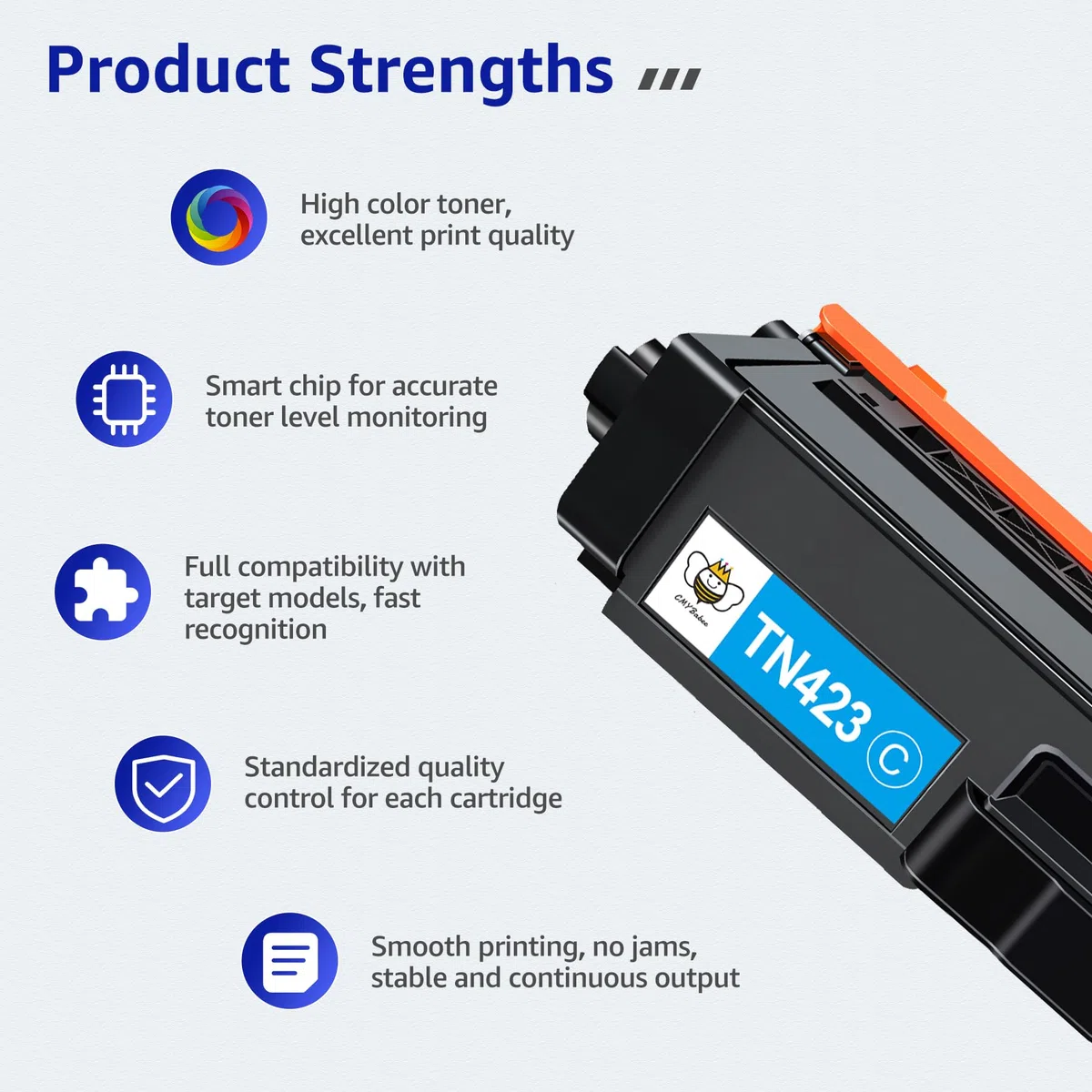 CMYBabee TN-423 Kompatybilny z Brother Toner TN423 TN421 TN423BK TN423C TN423M TN423Y do MFC-L8690CDW MFC-L8900CDW HL-L8260CDW HL-L8360CDW DCP-L8410CDW