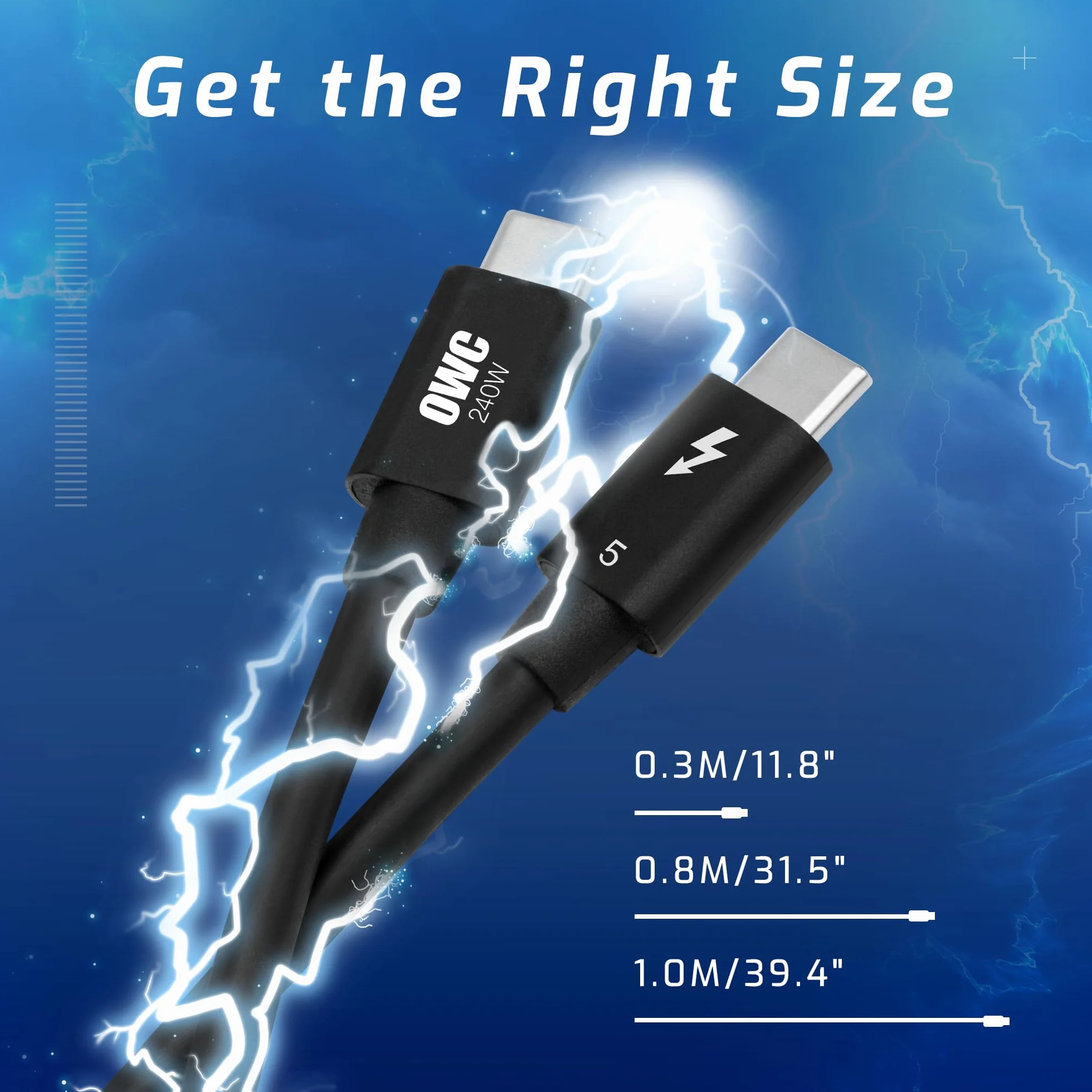Kabel OWC Thunderbolt 5/USB-C 0,8 m