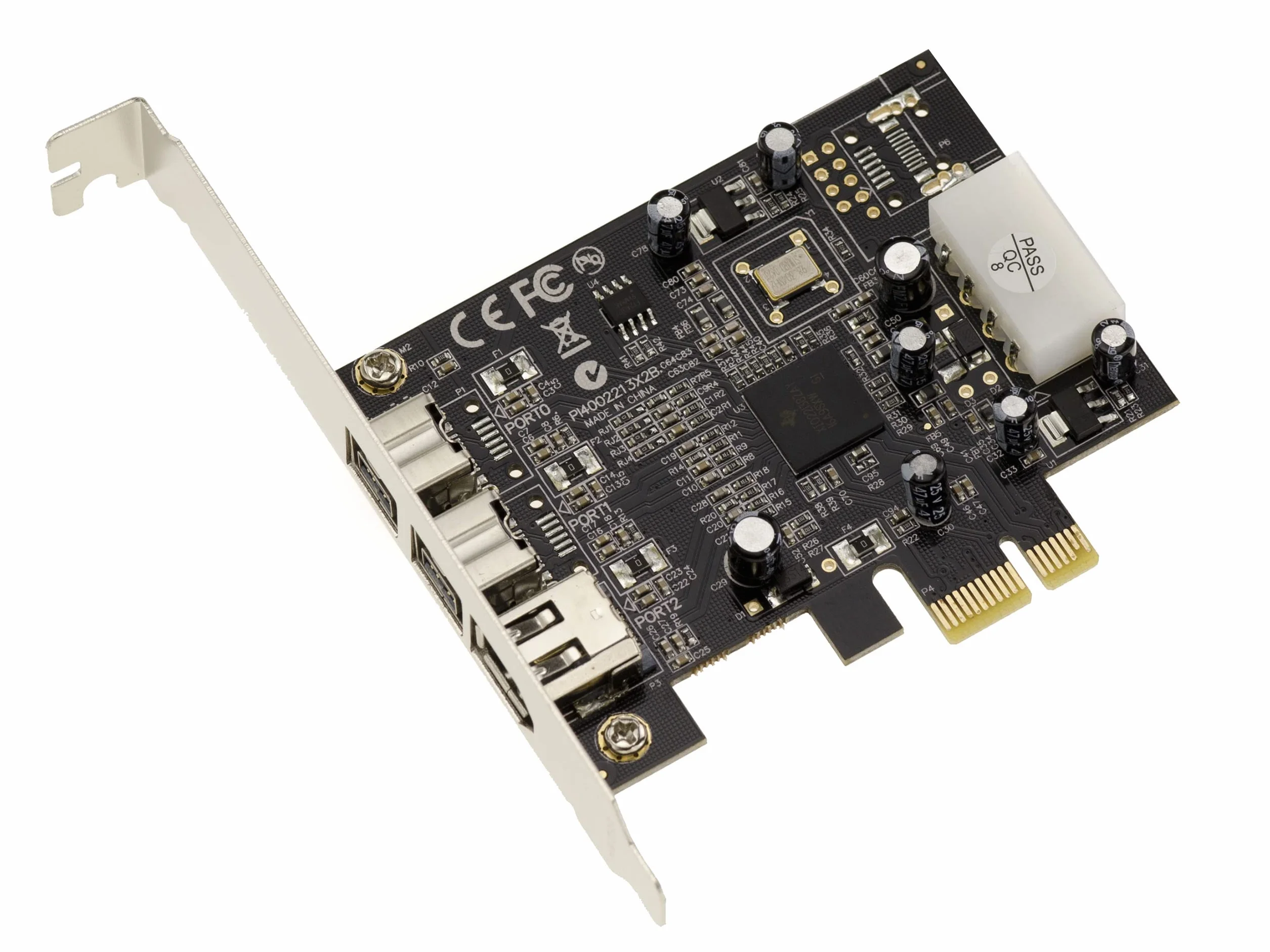 KALEA-INFORMATIQUE Karta kontrolera wyjścia 2+1 PCI Express PCIe x1 Firewire 800 i 400 IEEE1394A i IEEE1394B z chipsetem TI XIO2213BZAY