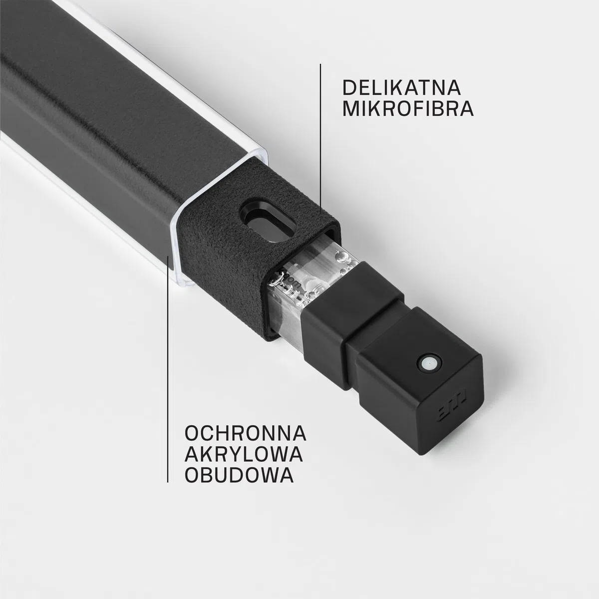 am Zestaw do czyszczenia ekranu z atomizerem 2 w 1 – środek do czyszczenia wyświetlaczy do smartfona, tabletu, laptopa i auta – screen cleaner z mikrofibrą (czarny, 1 szt.)