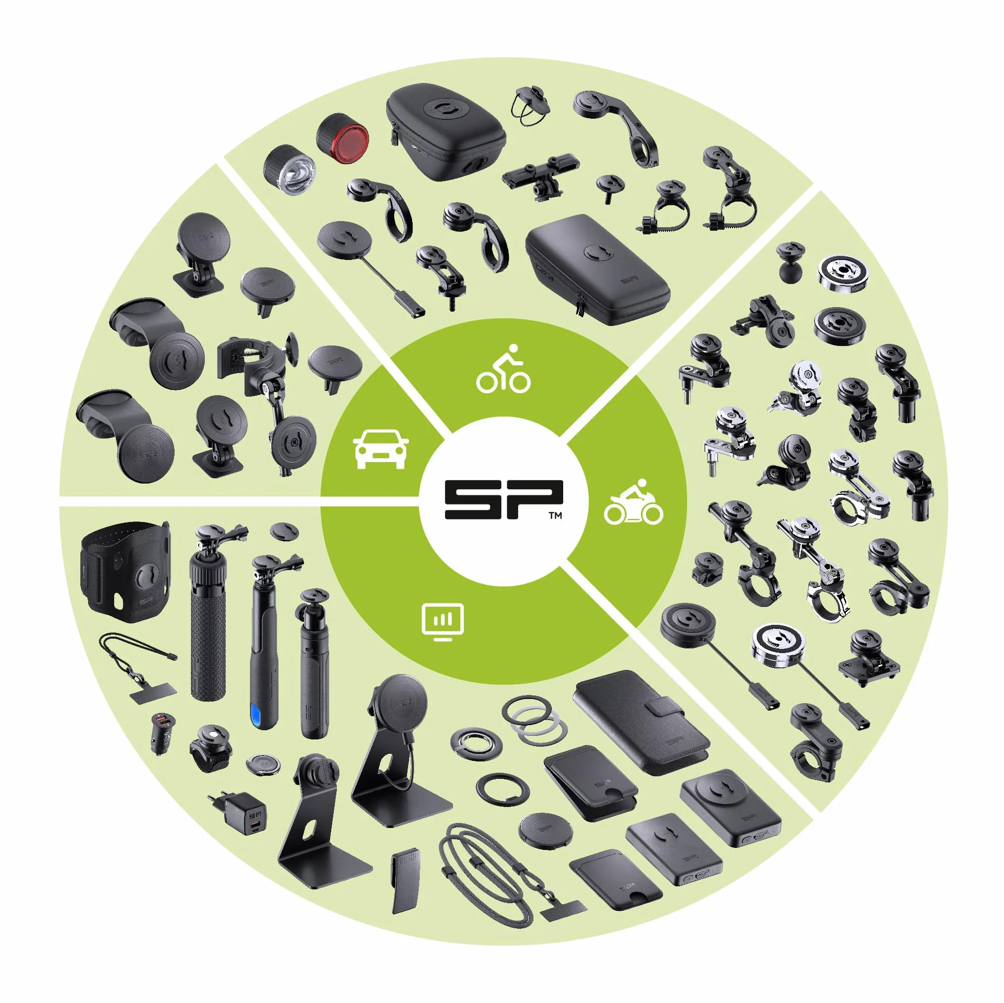 SP CONNECT SPC+ Mikrouchwyt na kierownicę do roweru, uchwyt na smartfon