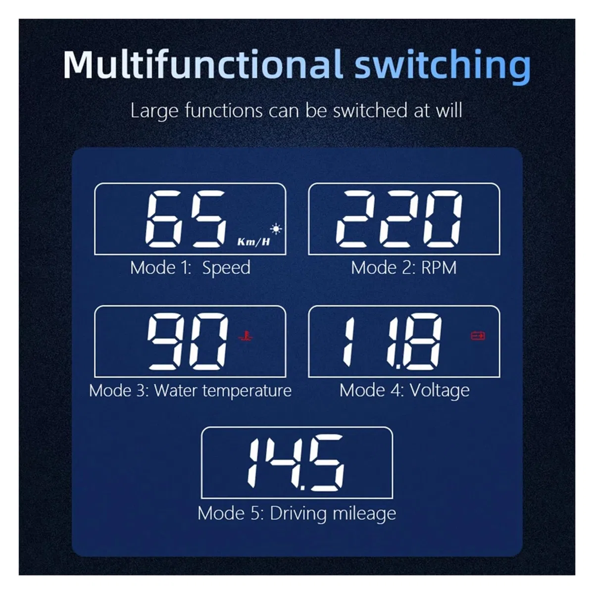 Panele Instrumentów Samochodowych Automatyczny Elektroniczny Alarm Napięcia Przedniej Szyby RPM Samochód HUD System Ostrzegania O Przekroczeniu Prędkości Projektor Wyświetlacz Head Up