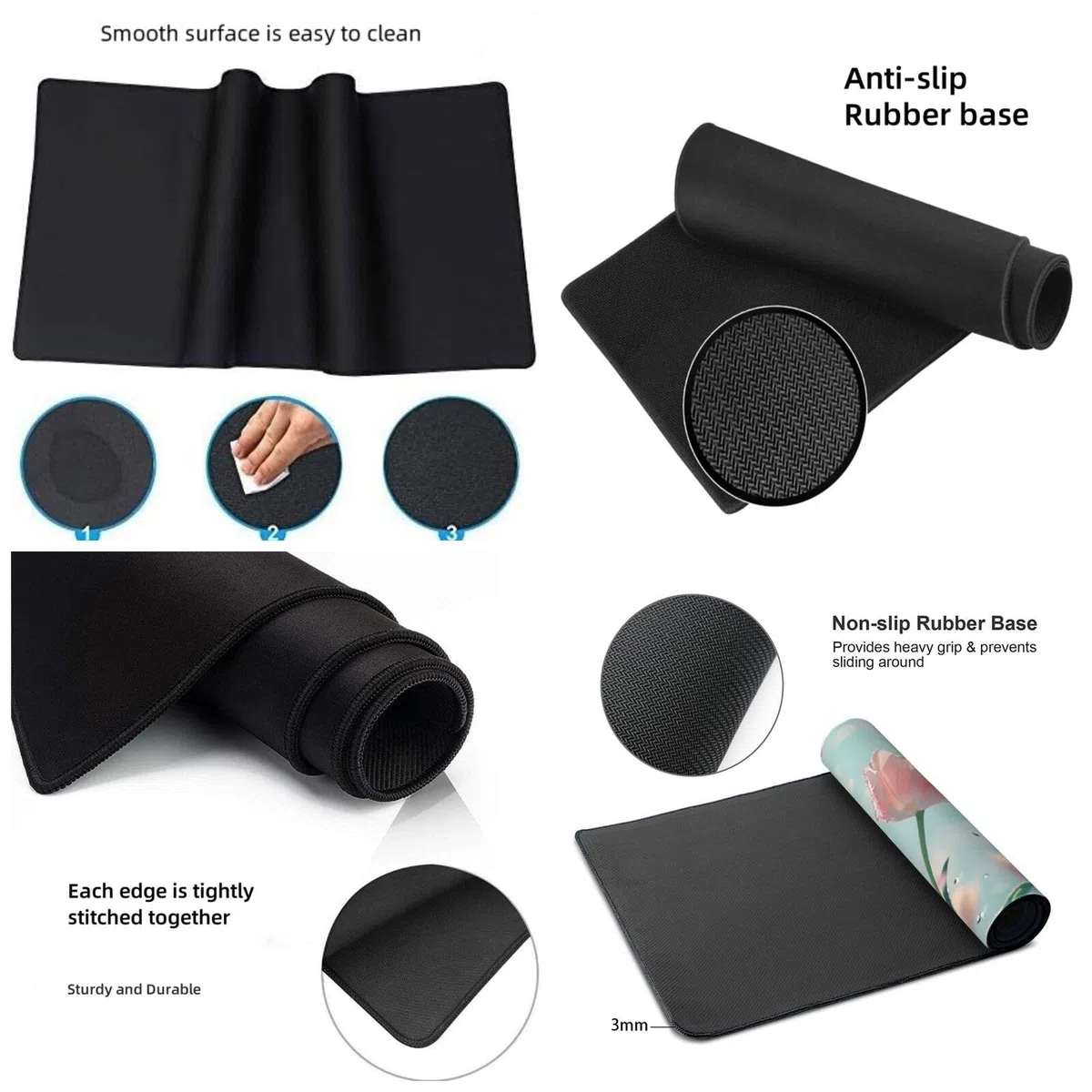 Tulipan duża różowa podkładka pod mysz XXL podkładka pod mysz 1000 x 500 x 4 mm, akcesoria dla graczy, podstawa antypoślizgowa i gładka powierzchnia, poprawia szybkość i precyzję dla gracza-GZ1490