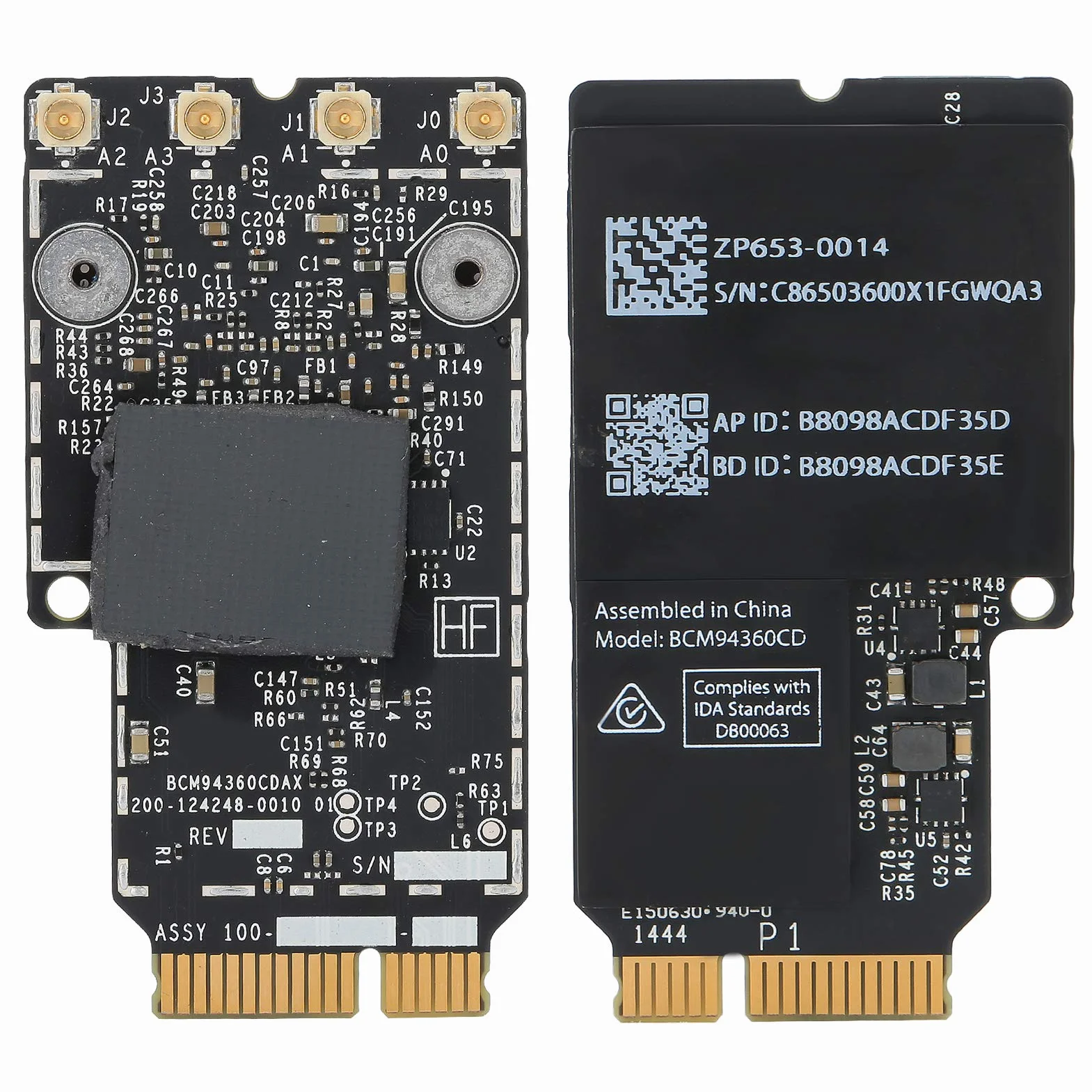 BCM94360CD 802.11ac bezprzewodowa karta sieciowa, karta sieciowa BT4.0 PCIe, moduł karty WiFi Bluetooth do laptopa 27 cali