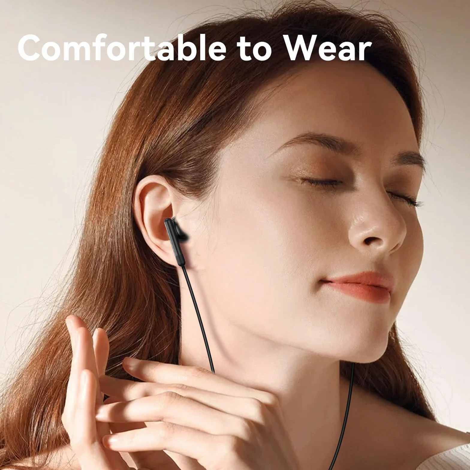 Słuchawek USB C, kabel słuchawkowy USB typu C z mikrofonem i regulacją głośności, do Huawei, One Plus, Google, Samsunga, Xiaomi, lekkie słuchawki douszne ze słuchawkami USB C (Czarny)