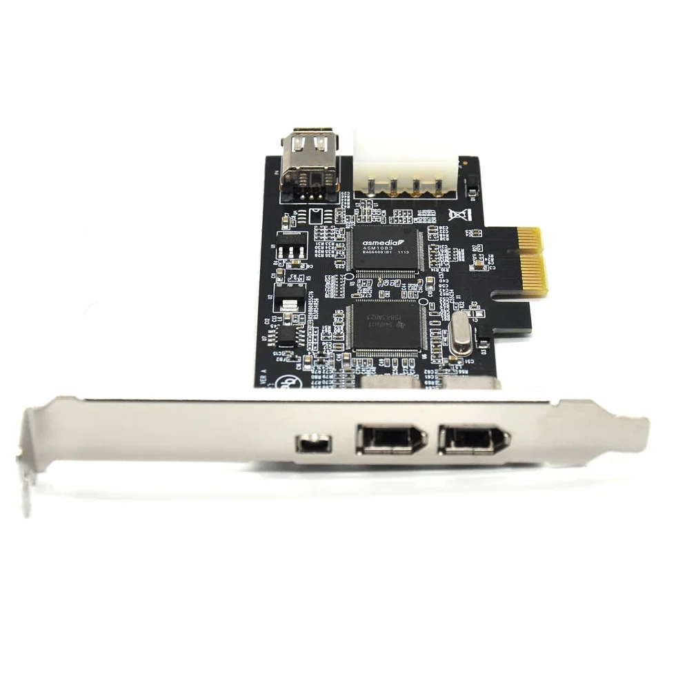 Padarsey Firewire PCIe karta do systemu Windows 10, kontroler PCI Express IEEE 1394, 4 porty (3 x 6 pinów i 1 x 4 pin), Firewire 800 1394a adapter do systemu Windows 7/8/Mac OS z dyskretną podstawką i