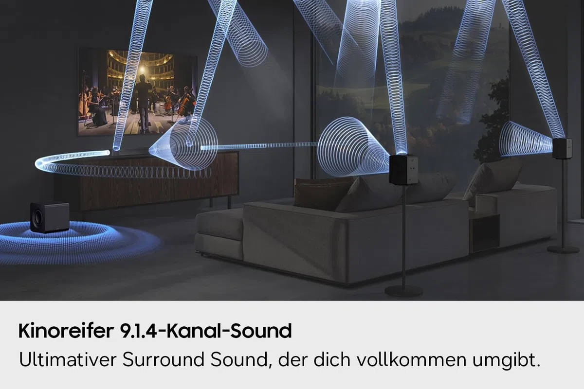 Samsung HW-Q935GH / Q930H Q-Series 9.1.4-kanałowy soundbar do telewizora, bezprzewodowy 6,5-calowy podwójny subwoofer 2.0.2 z tyłu, bezprzewodowy Dolby Atmos i DTS: X, SpaceFit Sound Pro, Q-Symphony