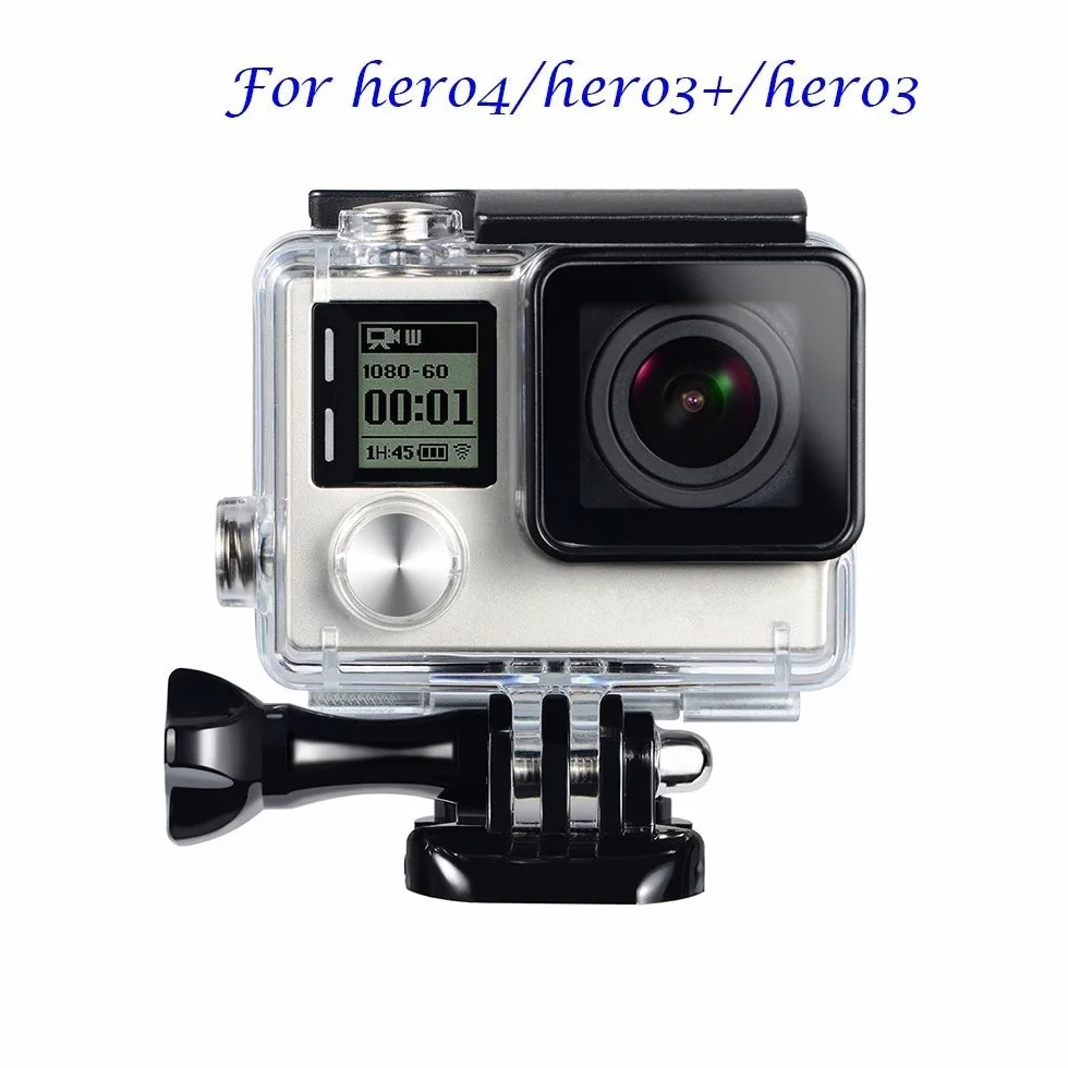 Suptig Zapasowa wodoodporna obudowa ochronna do kamery kompatybilna For GoPro Hero 4 Hero 3+ Hero 3 do użytku pod wodą wodoodporna do 45 m