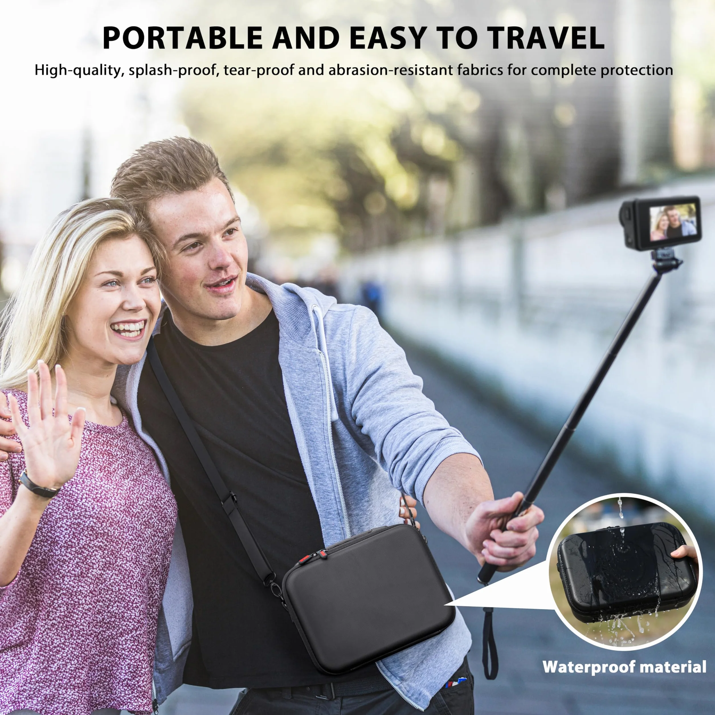 Tomat Action 5 Pro torba do przenoszenia na ramię dla DJI Osmo Action 5 Pro/Action 4, Czarna
