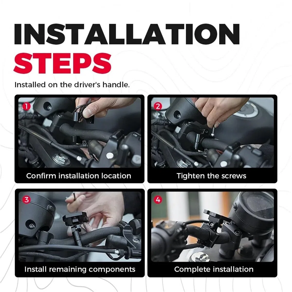 Uchwyt do nawigacji GPS uchwyt Uchwyt na nawigację motocyklową Uchwyt na nawigację GPS motocyklową Uniwersalny do 22 mm 25 mm 28 mm 32 mm(25 28 32mm)