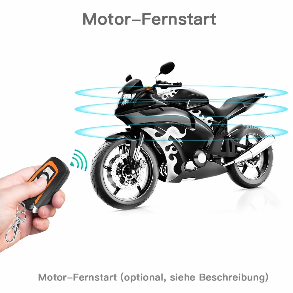 Motocyklowy system alarmowy 12V 125dB uniwersalny wodoodporny bezprzewodowy z 2 pilotami