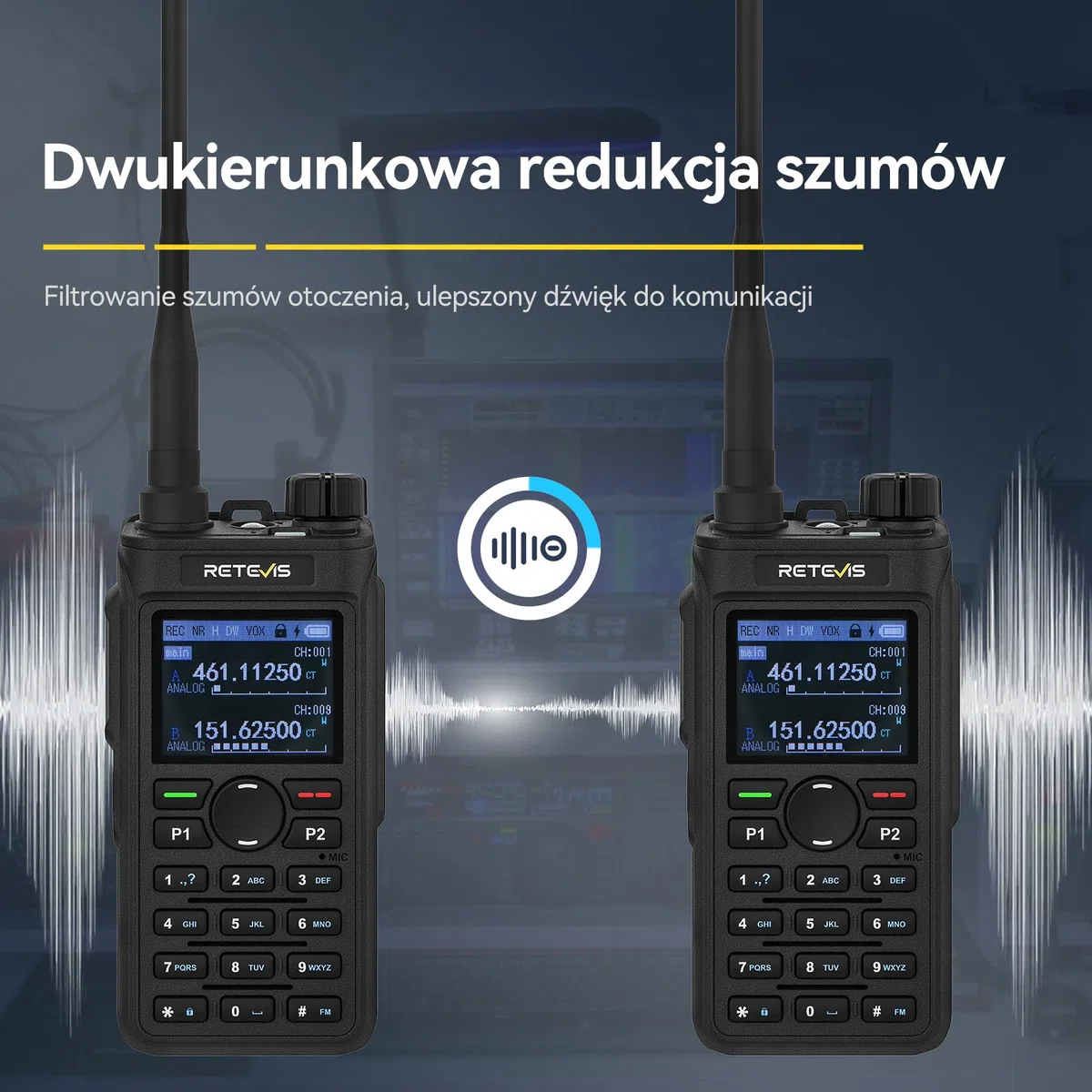 Retevis C62 Przenośne Radio, Akumulatorowe Ham Radio, Walkie-talkie o Dużym Zasięgu, 2000mAh, do Restauracji, Hoteli, Supermarketów (opakowanie 1 szt)