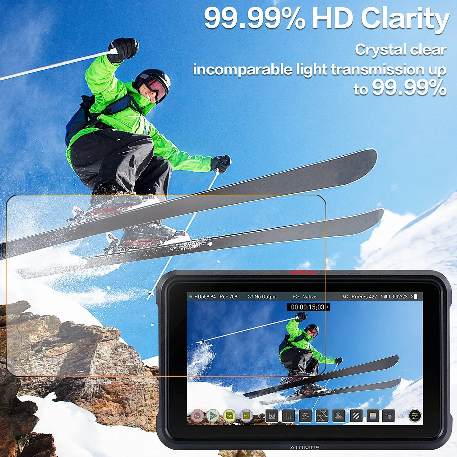 Ochraniacz ekranu Atomos Ninja V 5 cali 4K szkło hartowane 2 sztuki
