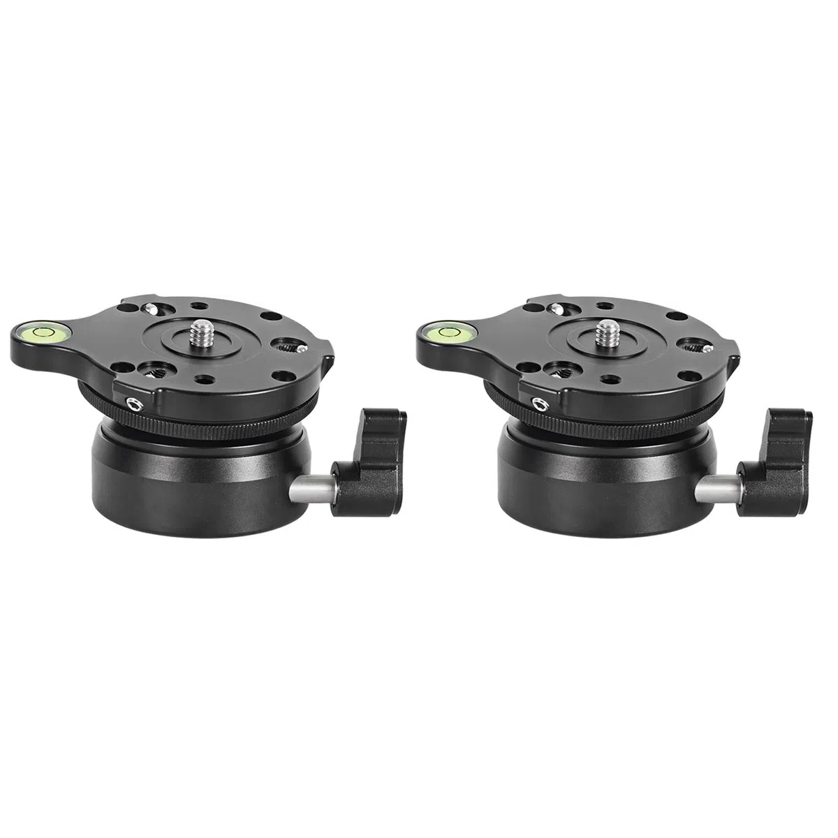 2X DY-60N Tripod Head Levelling Base Adjusting Plate with Bubble Level for DSLR Camera