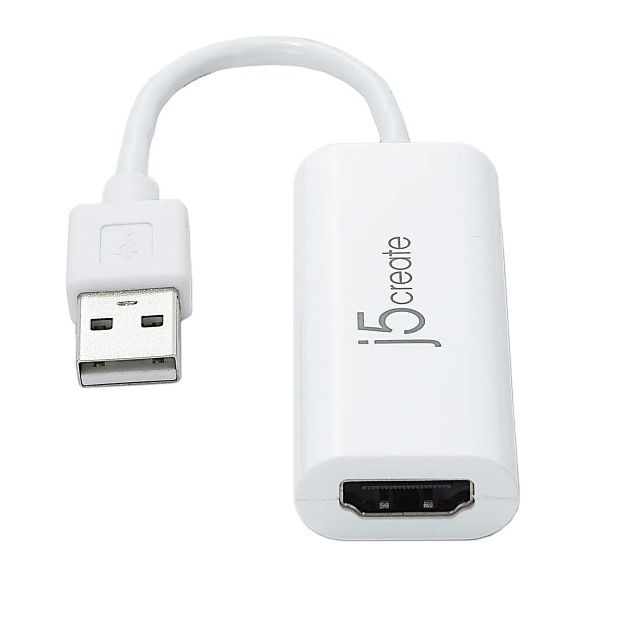 j5create JUA195 adapter wyświetlacza USB A na HDMI - USB 2.0 na HDMI 1080P, konwerter kabli do laptopa z systemem Windows, PC (JUA195)