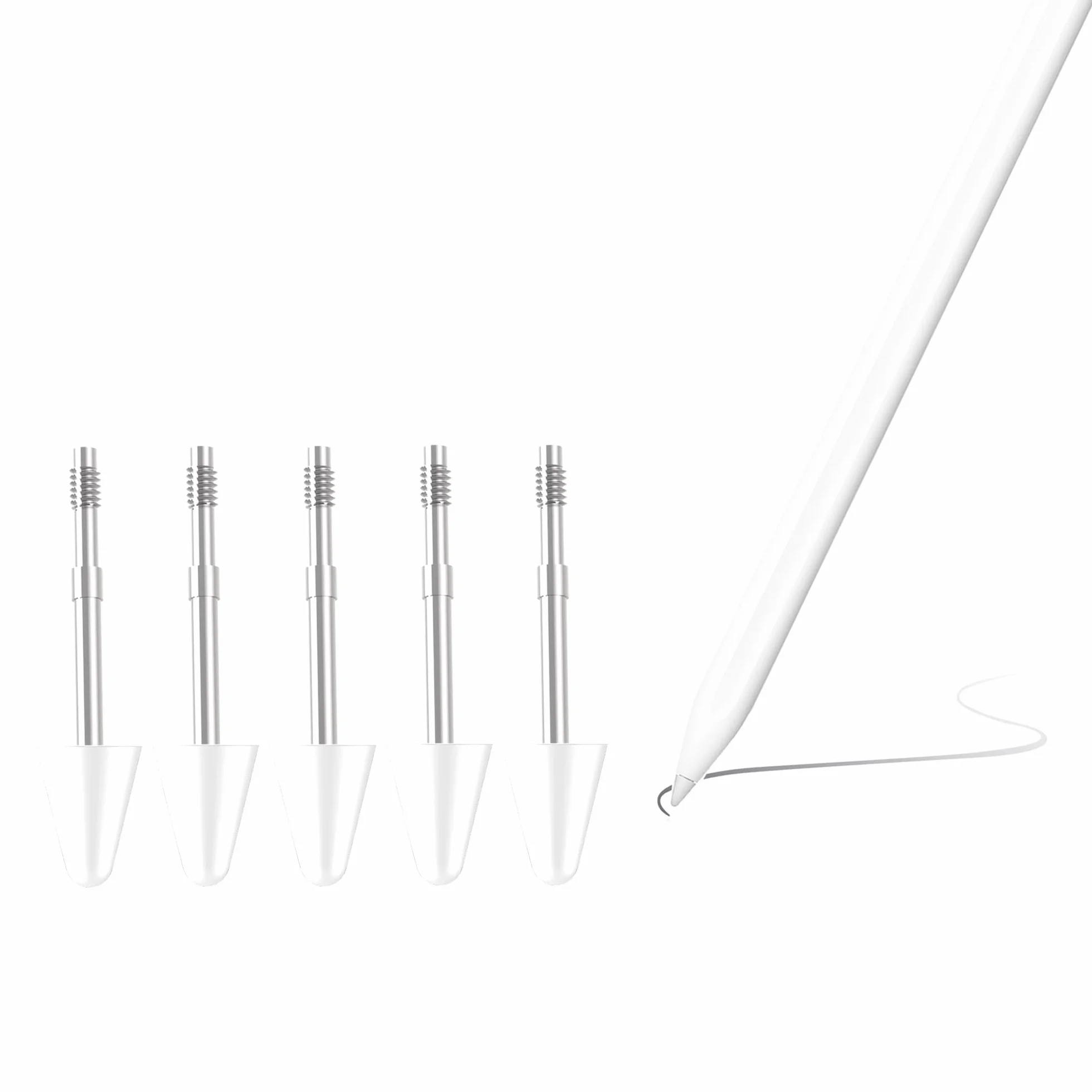 5 sztuk oryginalnych końcówek zamiennych do Xiaomi Focus Pen, rysik, końcówka dotykowa, końcówki do Xiaomi Pad 6S Pro 12,4" i Xiaomi Pad 7 Pro/7 11,2", precyzyjna kontrola, przyjazne dla ekranu, białe
