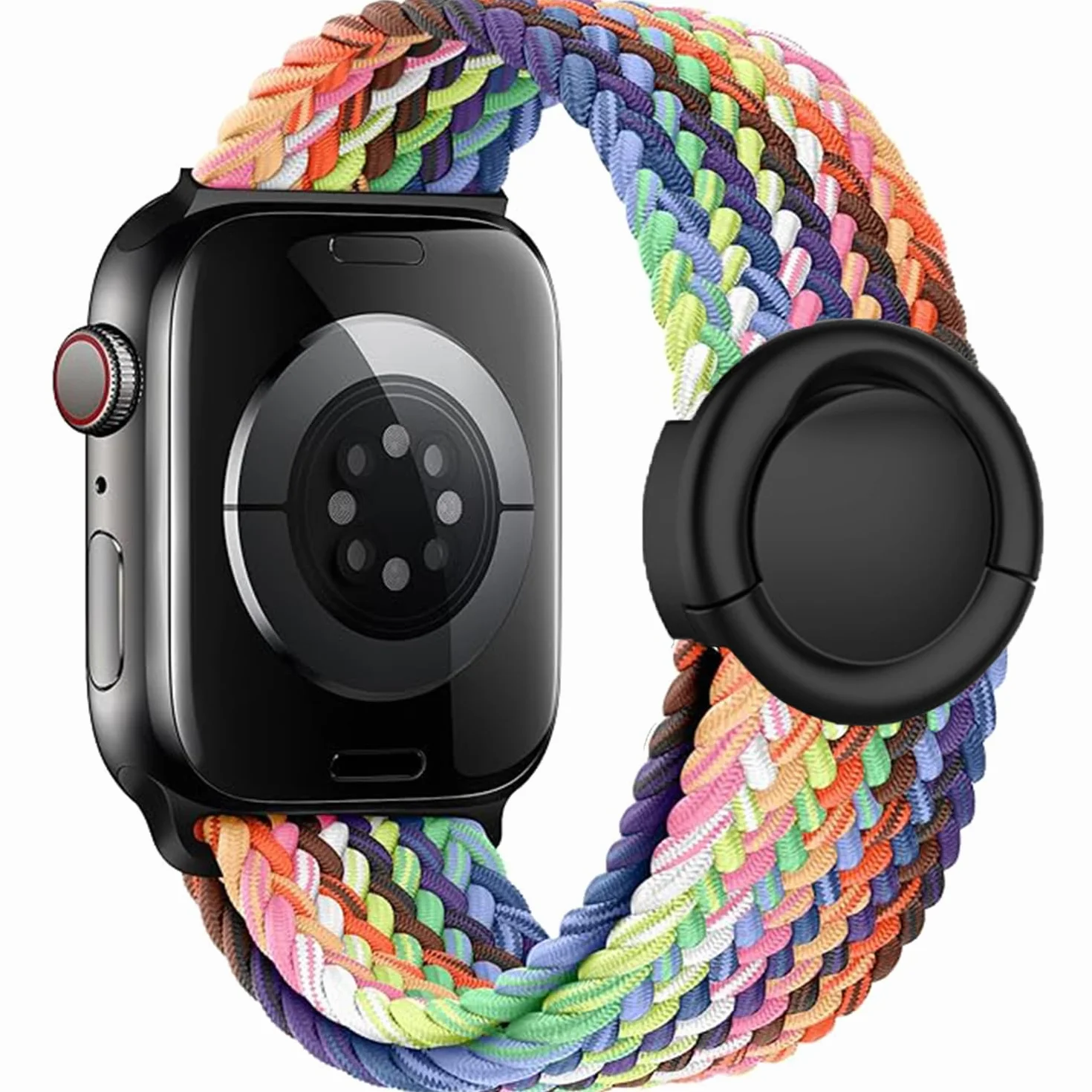 Pleciona opaska Solo Loop kompatybilna z Apple Watch pasek 38mm 40mm 41mm 42mm 44mm 45mm 46mm 49mm, elastyczna okrągła klamra do iWatch Series 10 9 8 7 6 5 4 3 Ultra 2 1 SE