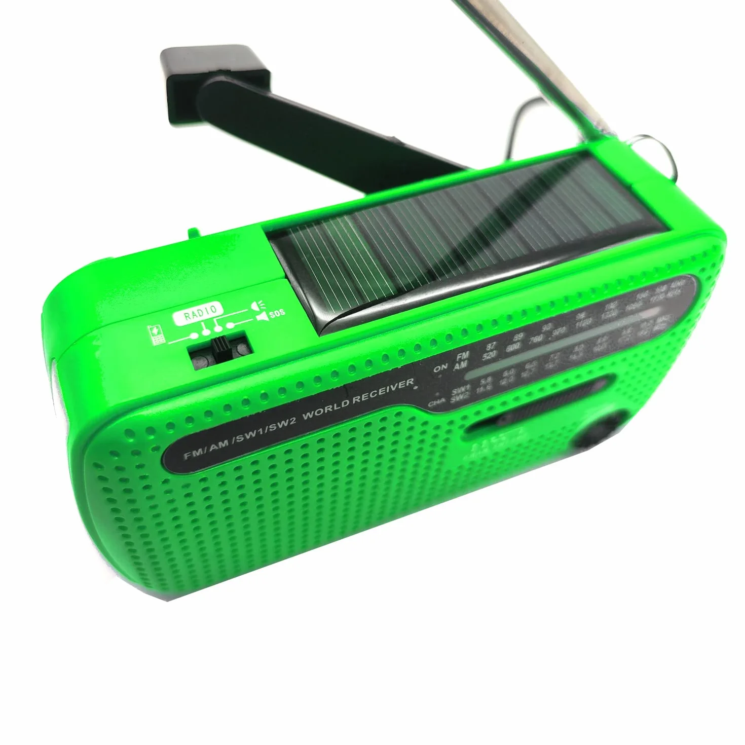 Radio korbowe, solarne i przenośne radio awaryjne AM/FM/SW, retro z odbiornikiem świata, jako latarka i lampka do czytania, ładowarka do telefonu komórkowego, w