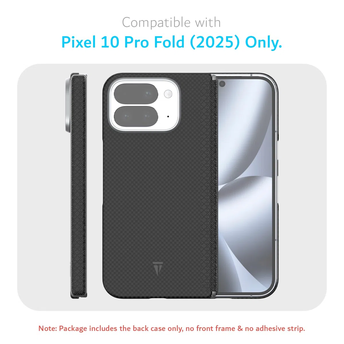 TUDIA Włókno węglowe [kompatybilne z Pixelsnap i MagSafe] do Google Pixel 10 Pro Fold Case (2025) - [włókno aramidowe] ultracienkie, lekkie, ochronne etui ochronne z ochroną zawiasów (matowa czerń)