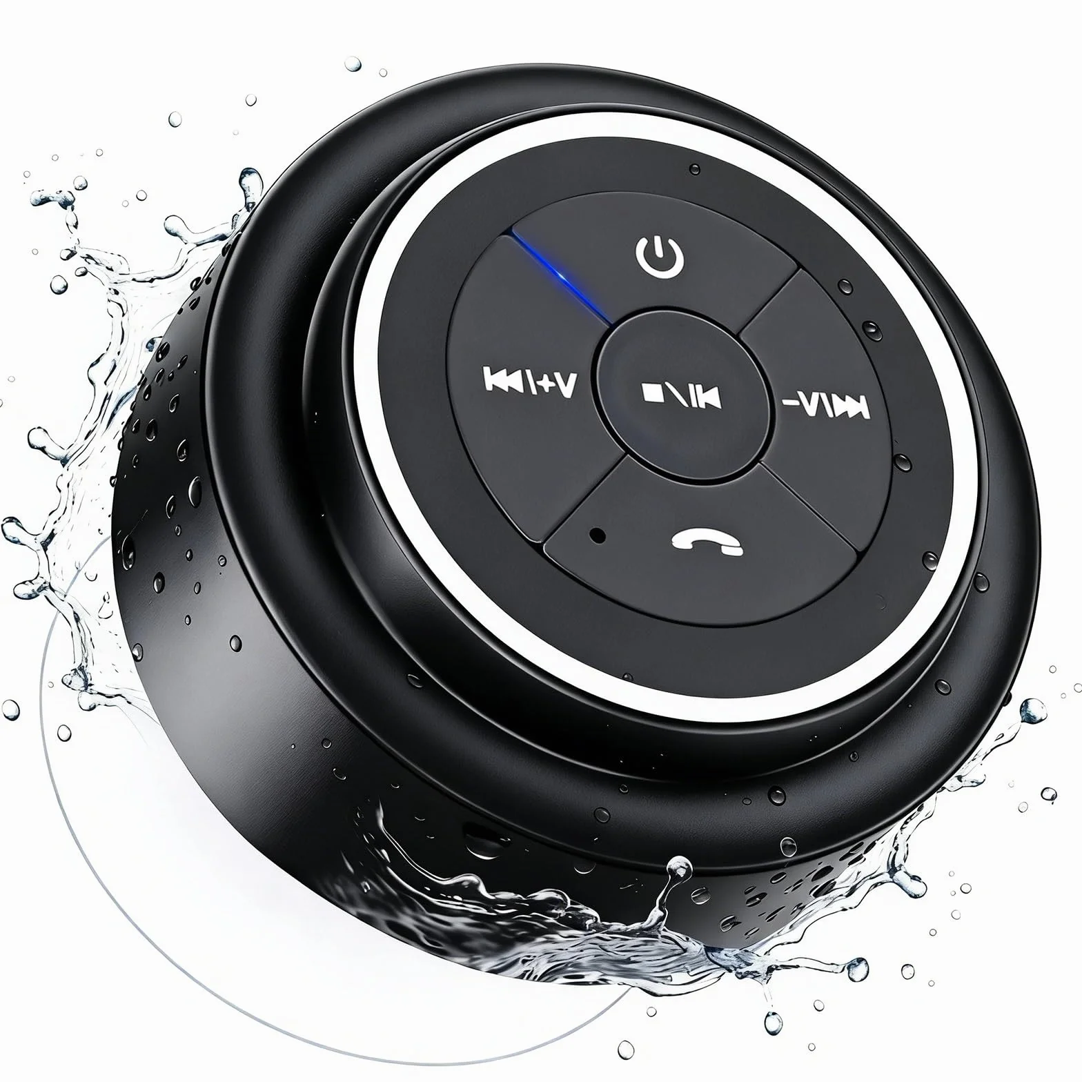 Głośnik prysznicowe Bluetooth, wodoodporny ze światłami RGB IPX7, wodoodporny bezprzewodowy z przyssawką, dźwięk HD, do telefonów, tabletów, łazienek, na zewnątrz,