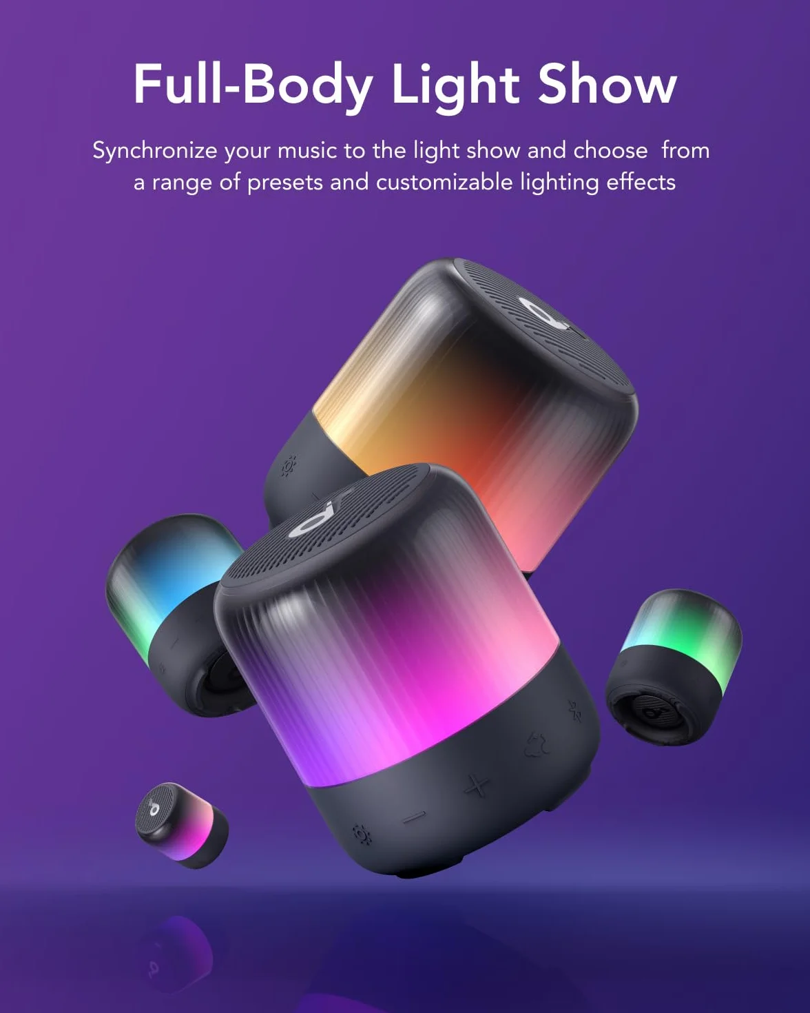 Soundcore Głośniki Bluetooth Glow Mini Czarny 8 W