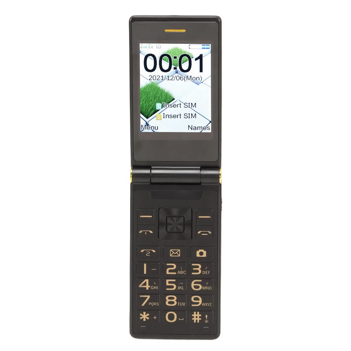 Telefon Komórkowy 3G GSM, Telefon Komórkowy 3.0 w Klapce dla Seniorów, Telefon Komórkowy z Dwiema Kartami SIM z SOS/Dużym Przyciskiem/wyczyść Połączenie (niszczą kolor)