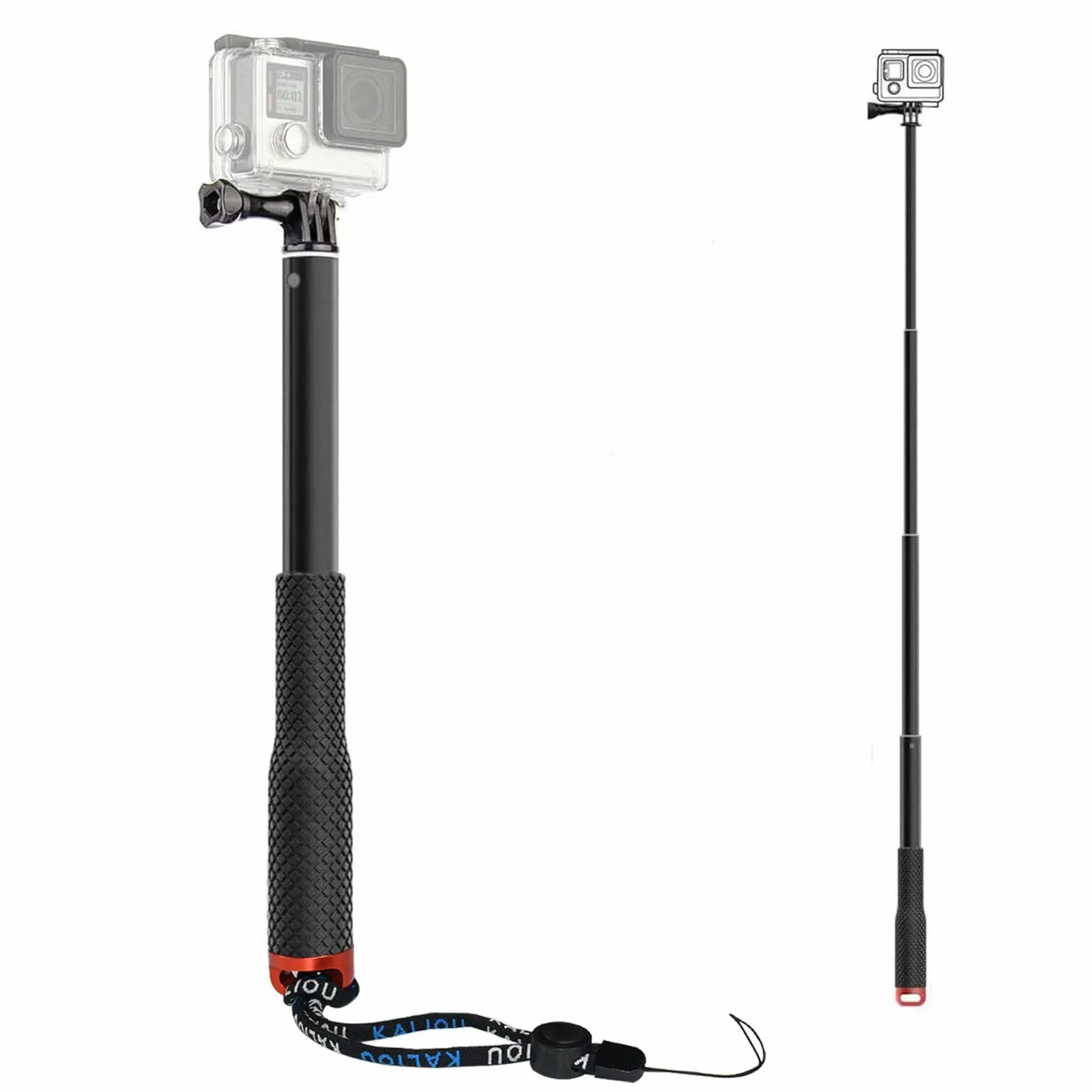 Tekcam 37inch Wodoodporny aluminiowy teleskopowy kijek do selfie do kamer GoPro Hero 11/10/9/8/7/6/5,AKASO, WOLFANG, APEXCAM, GOOKAM, Surfola 4K Action Cam