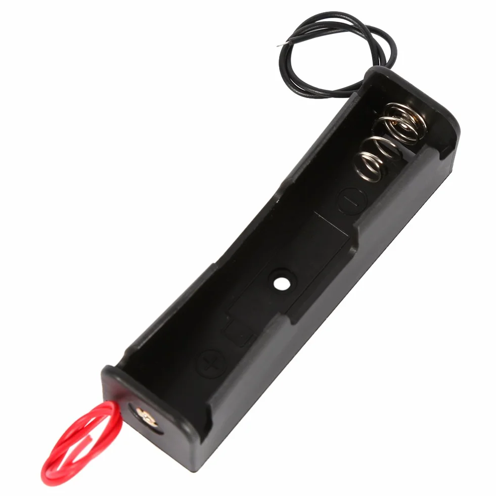5 sztuk uchwyt baterii, uchwyt baterii z przewodami, plastikowy pojemnik na baterię schowek na 1x18650 bateria, 2.99x0.83x0.79 cala, (baterie nie są dołączone), Uchwyt baterii Uchwyt baterii AA A