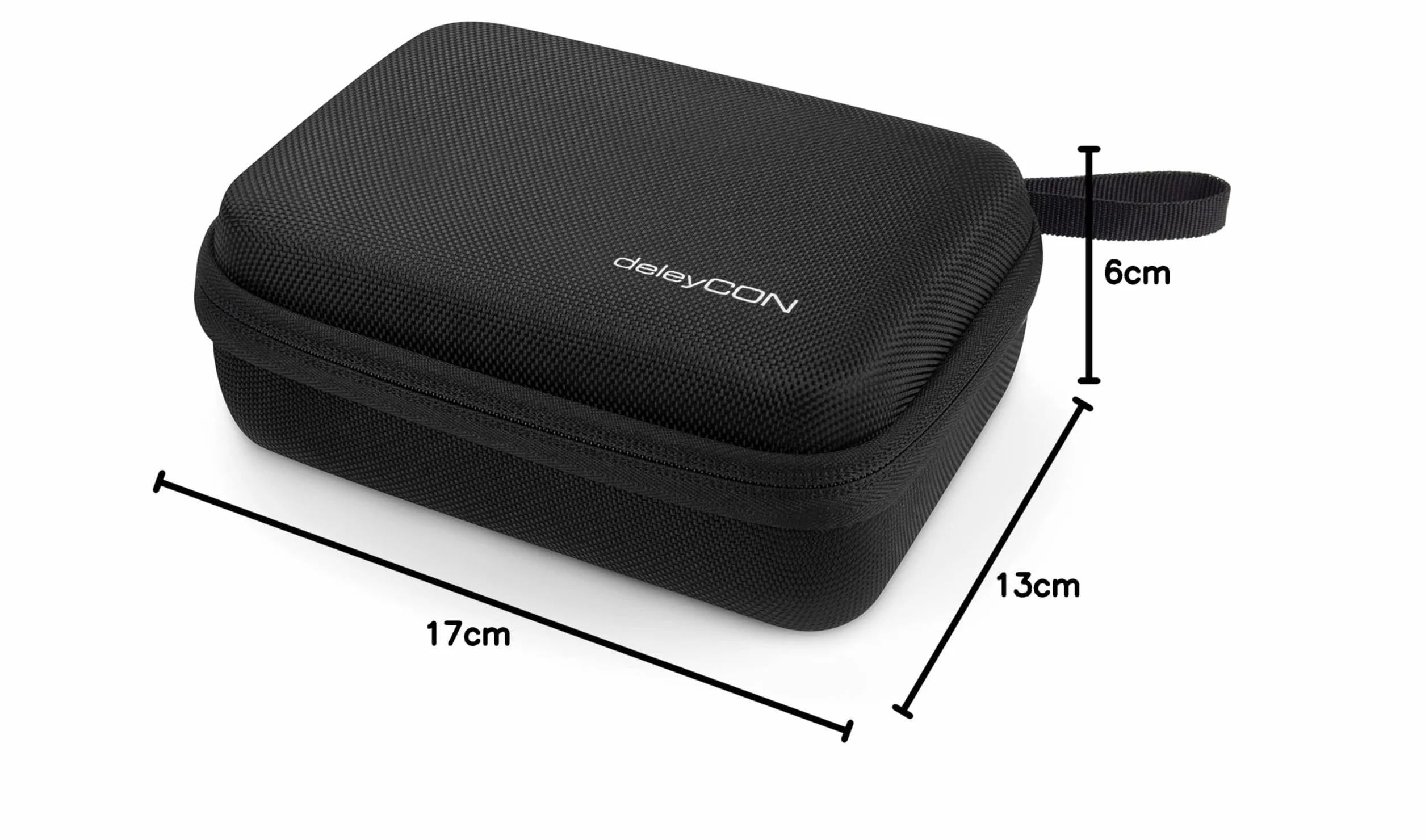 deleyCON Twarde Etui na Kamerę GoPro i Akcesoria - Wytrzymałe, Odporne na Kurz, Wstrząsy i Zachlapania - do GoPro HERO 13, 12, 11, 10, 9 - Rozmiar M - Czarny