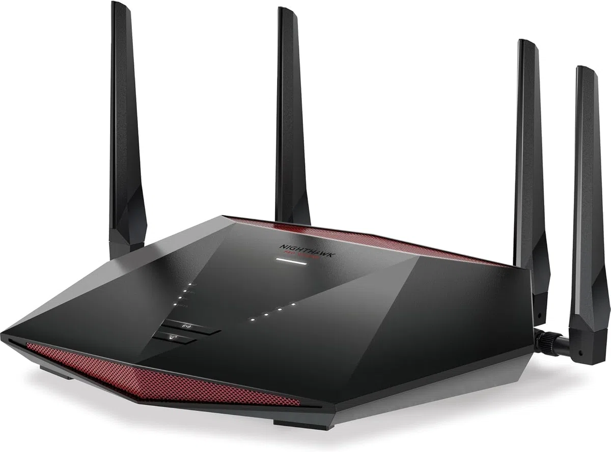 Netgear Nighthawk Pro Gaming 6-Stream WiFi 6 router, XR1000, prędkość bezprzewodowa AX5400, do 5,4 Gb/s, DumaOS 3.0 optymalizuje połączenia serwera bez opóźnień, kompatybilny z Playstation5