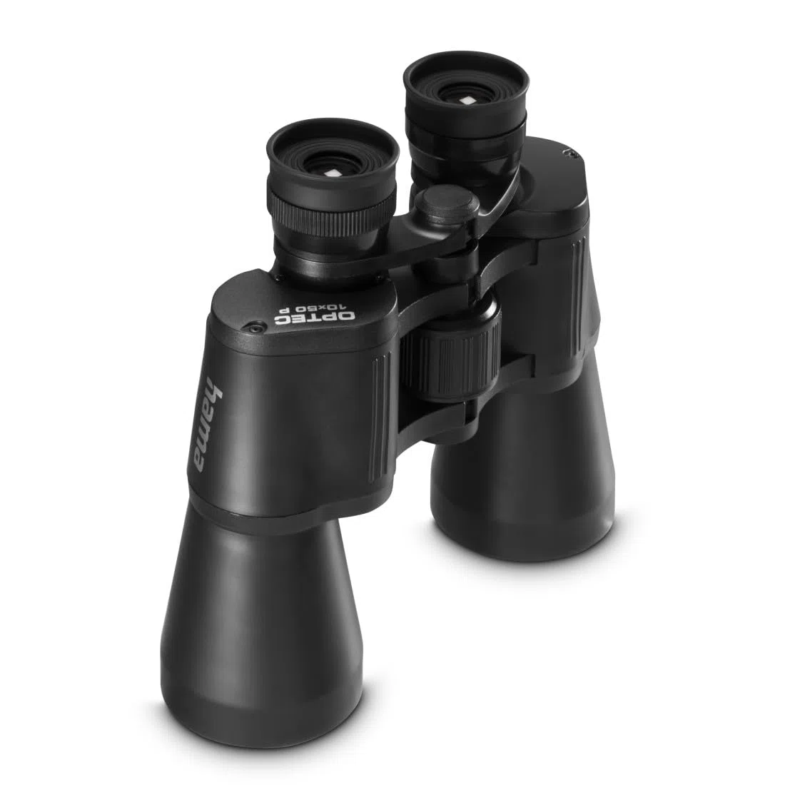 Hama Kompaktowa lornetka 10 x 50 dla ostrego szerokiego widzenia, 10-krotne powiększenie, średnica obiektywu 50 mm, kształt porro, Optec, czarna