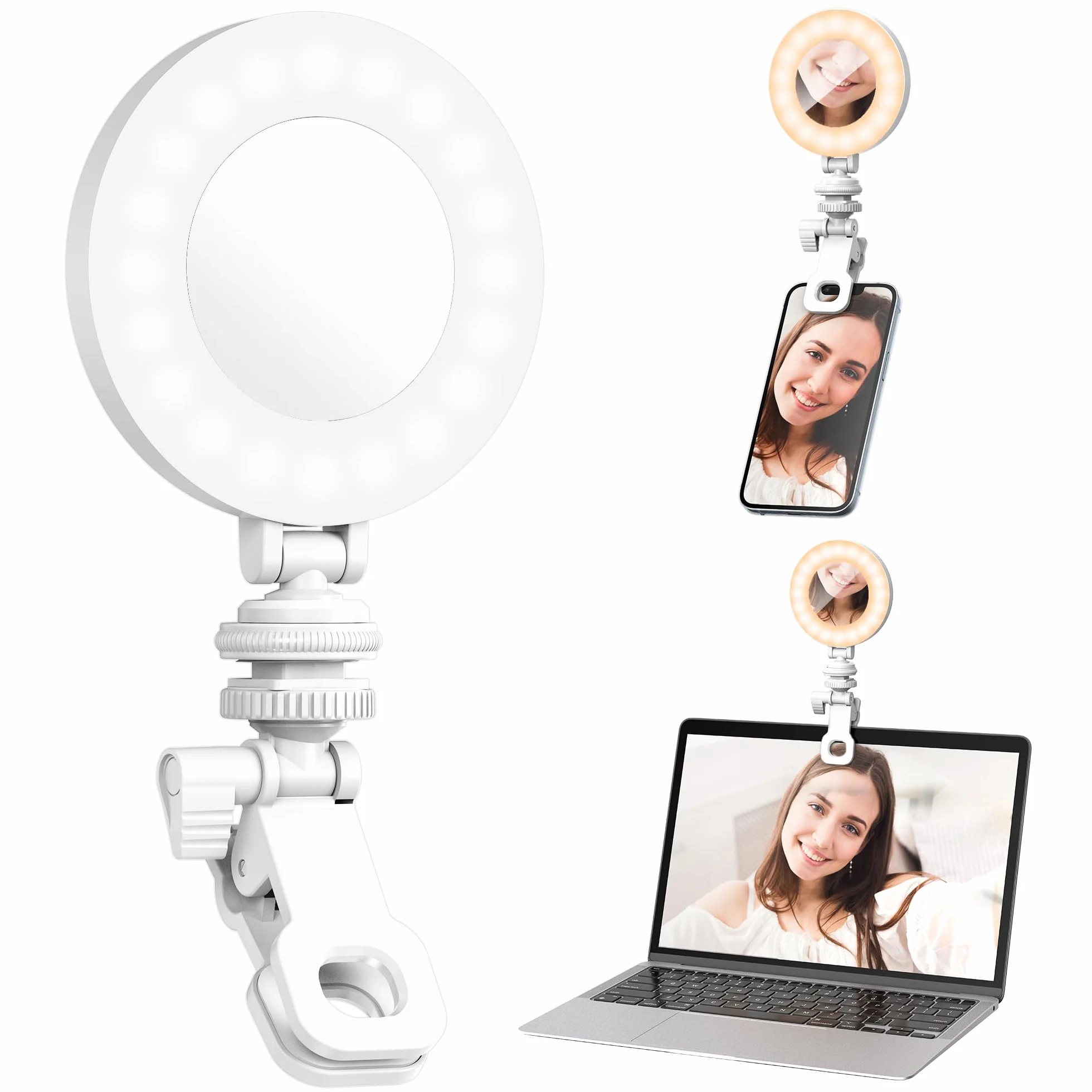 Lampka pierścieniowa LED 360° do selfie na telefon komórkowy i tablet