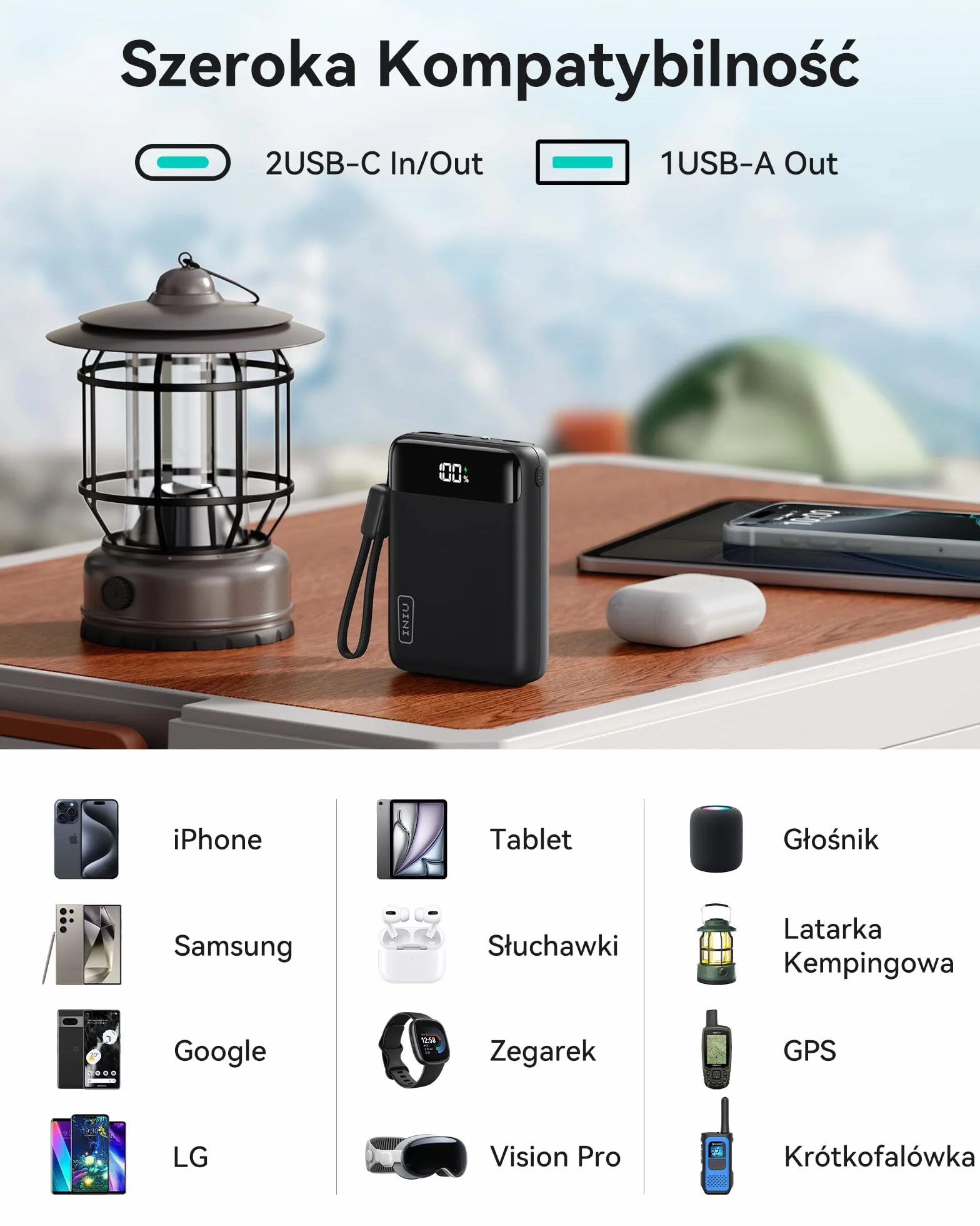 INIU Power Bank, 20000mAh 22.5W Fast Charging Powerbank, USB-C in & out External Battery, Small but Strong Portable Charger for iPhone 17 16 15 Pro Samsung S25 S24 etc