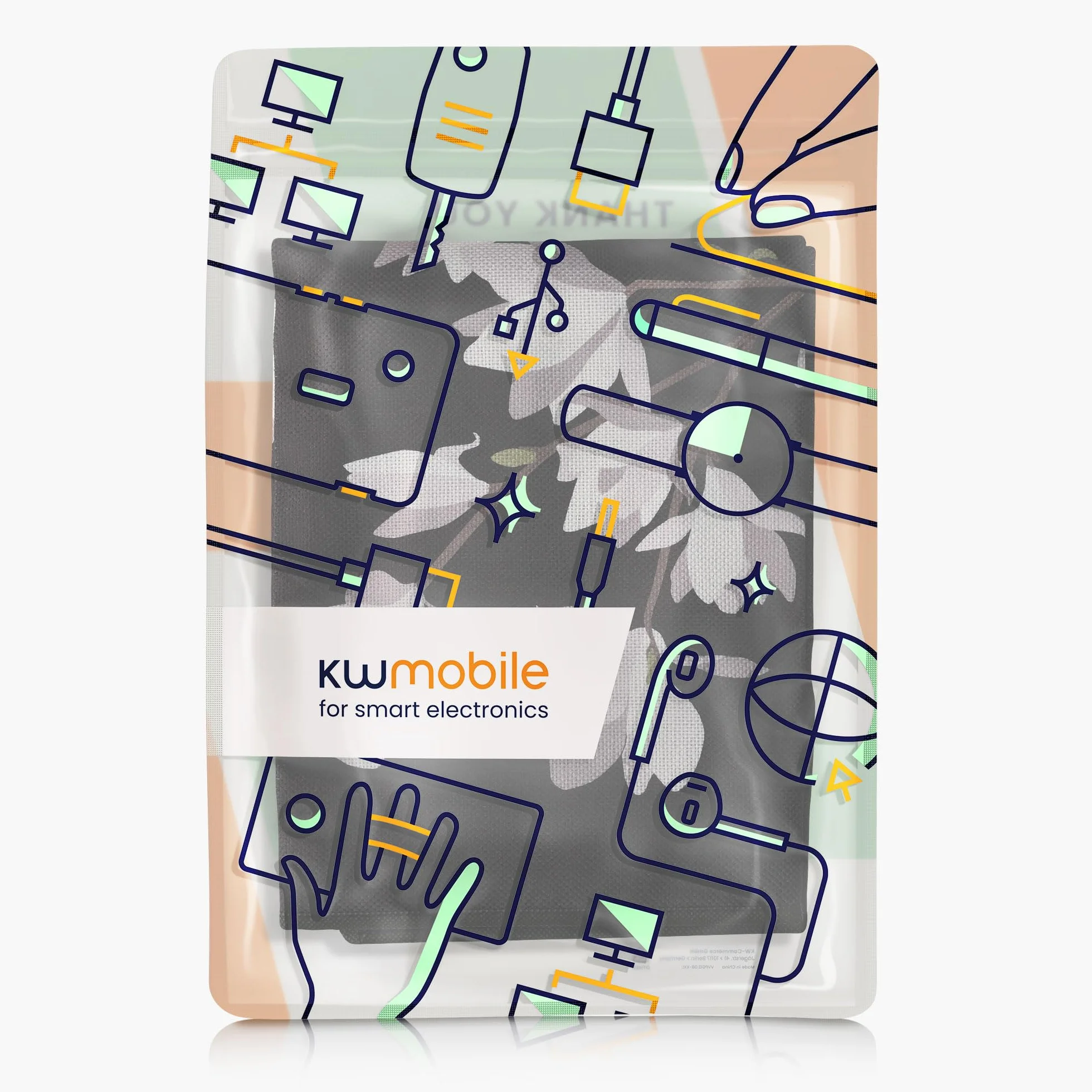 kwmobile Lniane etui kompatybilne z telewizorem 32" – pokrowiec ochronny na telewizor – osłona przeciwpyłowa na telewizor – magnolie