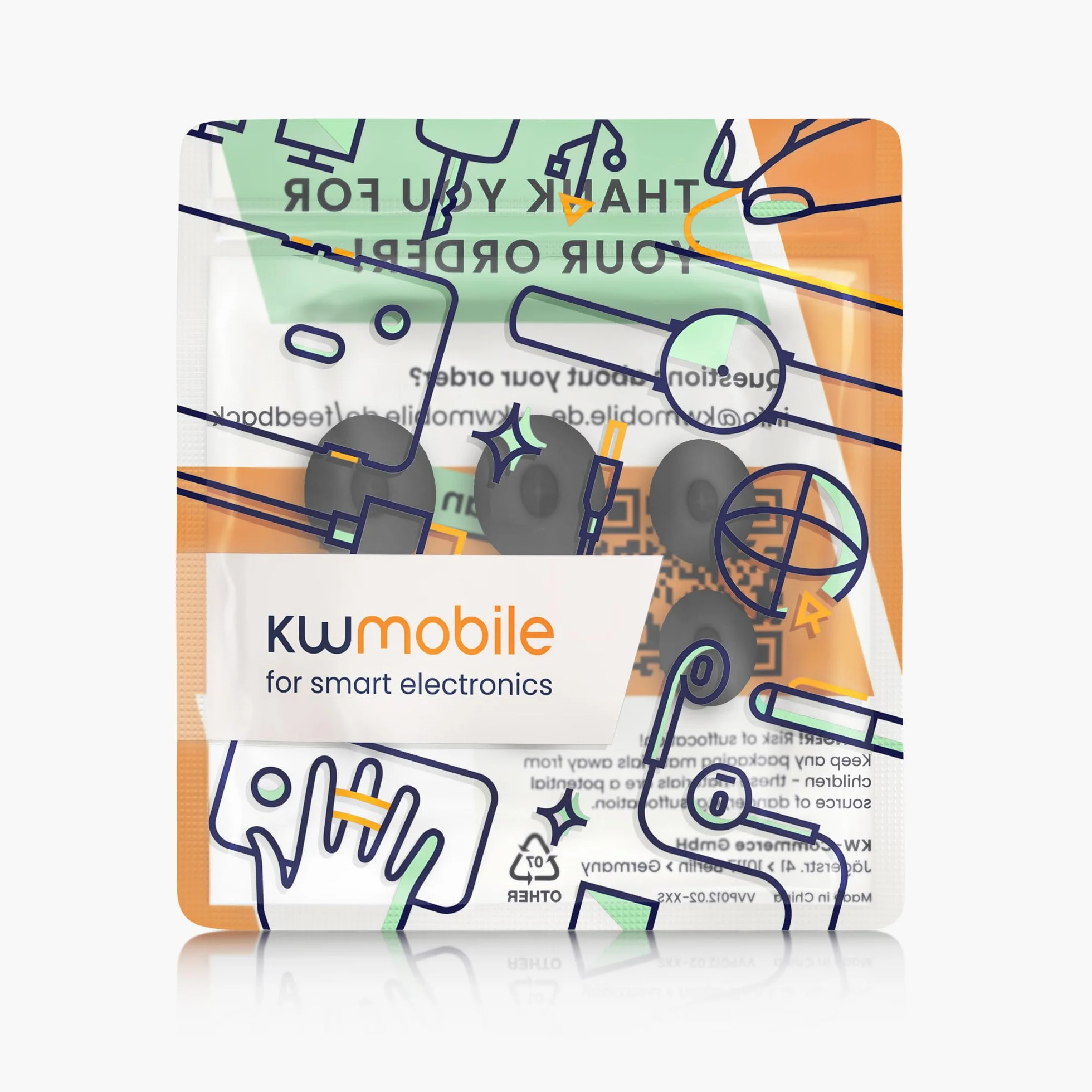 kwmobile 6x etui douszne kompatybilne z Huawei Freebuds 6i - silikonowe wymienne wkładki douszne w kolorze czarnym - 3 rozmiary