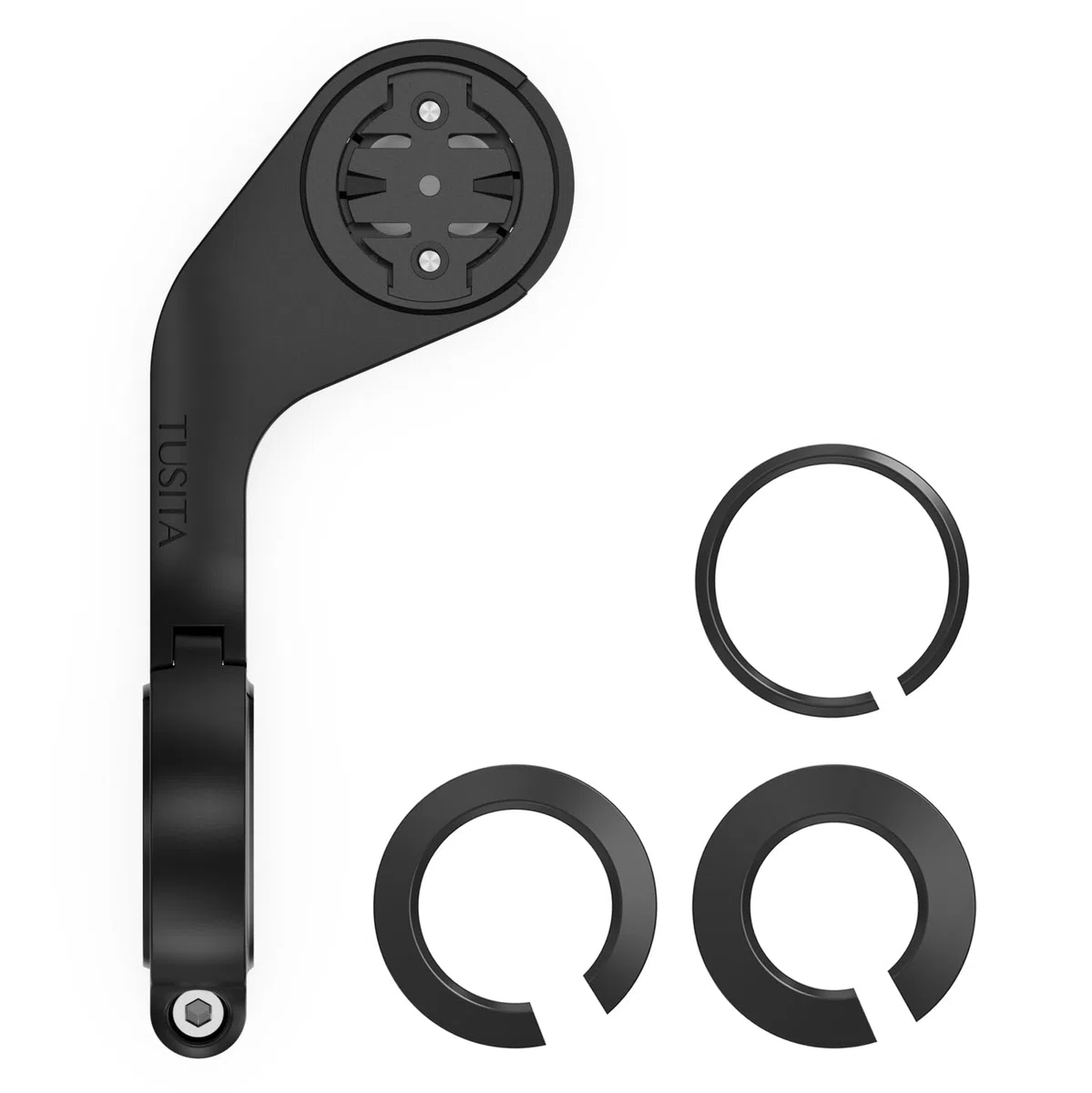 TUSITA Przedni Zlicowane Uchwyt Kompatybilny z Garmin Edge GPS Komputer Rowerowym, Pasuje do Kierownic 22.2mm, 25.4mm, 31.8mm