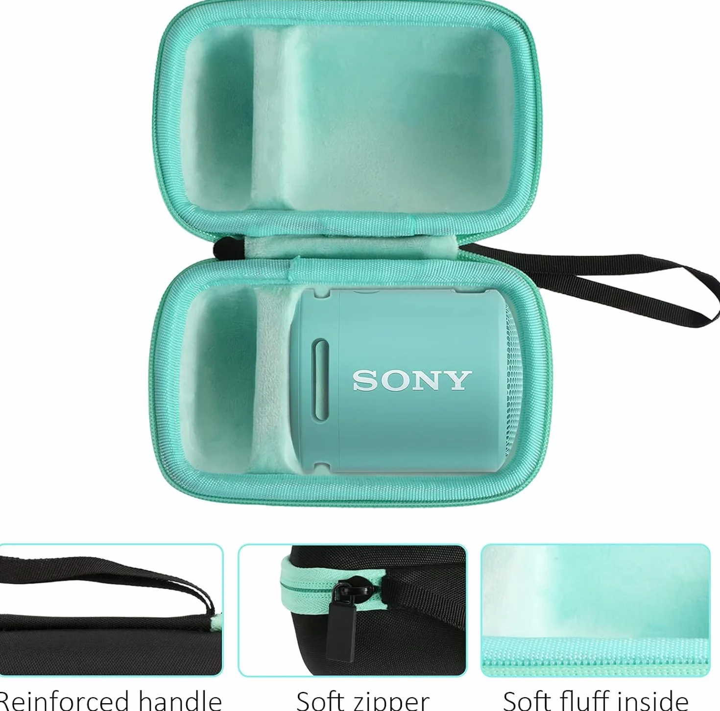 co2CREA Twardy futerał ochronny do Sony SRS-XB13 xb12 przenośny wodoodporny bezprzewodowy głośnik Bluetooth