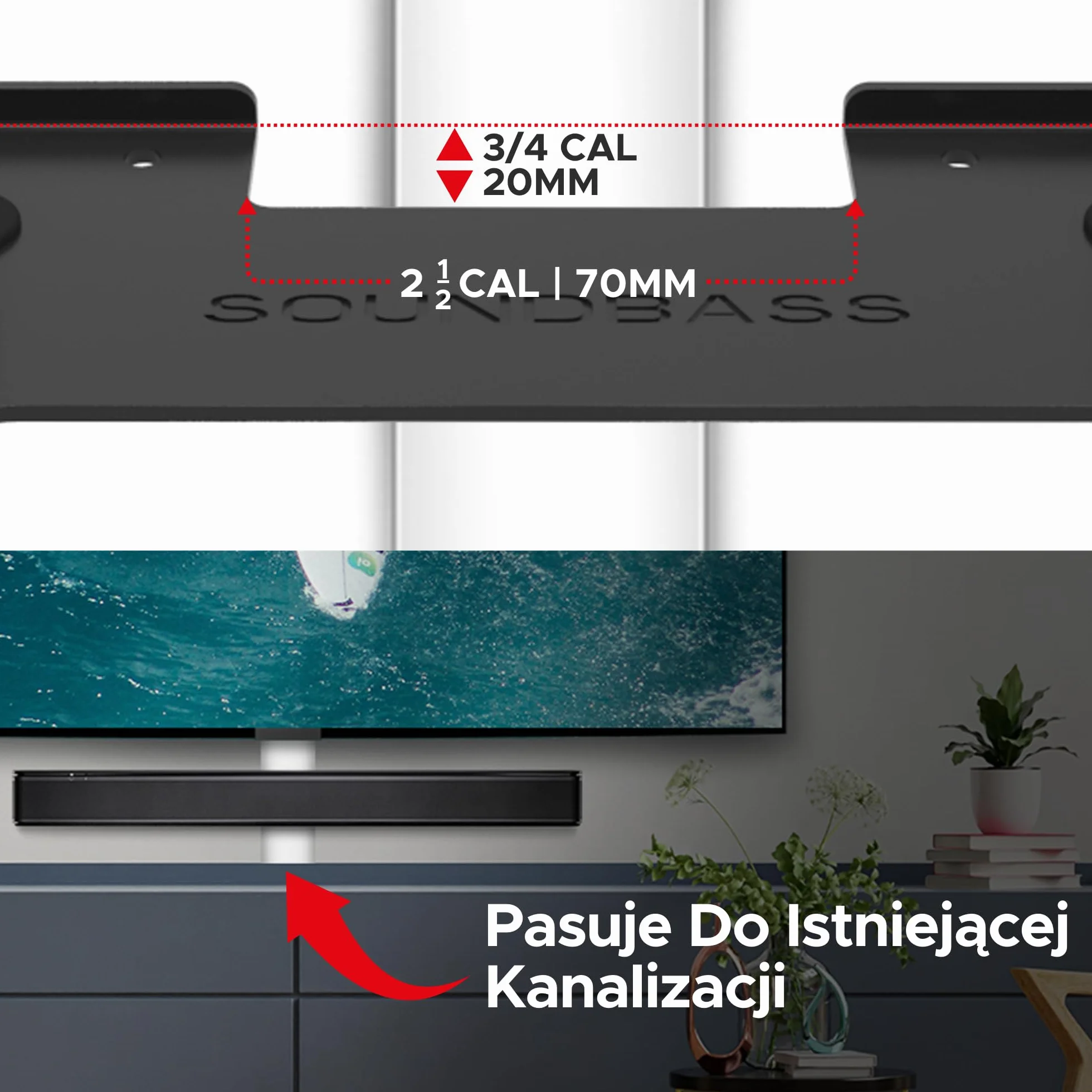 Uchwyt ścienny do głośnika telewizyjnego, kompatybilny tylko z głośnikami TV Bose, zestaw głośników telewizyjnych, w komplecie z pełnym zestawem akcesoriów montażowych, nadaje się tylko do głośników