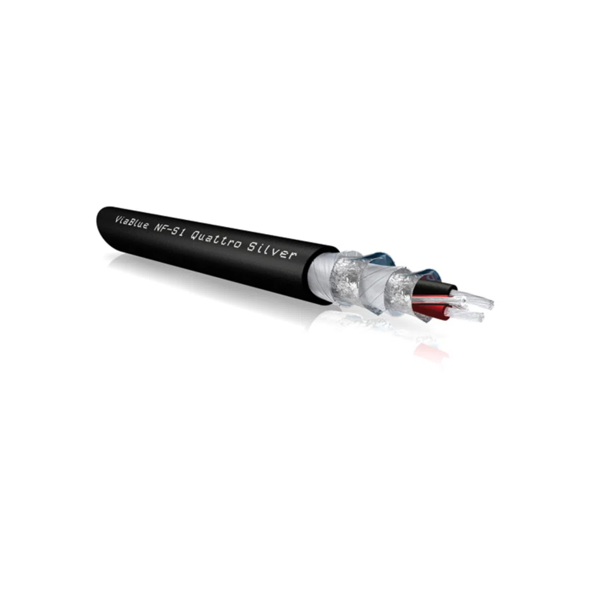 VIABLUE WYPRZEDAŻ/STARA SERIA/WYPRZEDAŻ NF-S1 SILVER QUATTRO kabel Cinch-XLR żeński * analogowy/NF * kabel audio * TWIST * 1 sztuka * 4-krotna osłona * złącze T6s Cinch/XLR-F * 300 cm * 3.0 m
