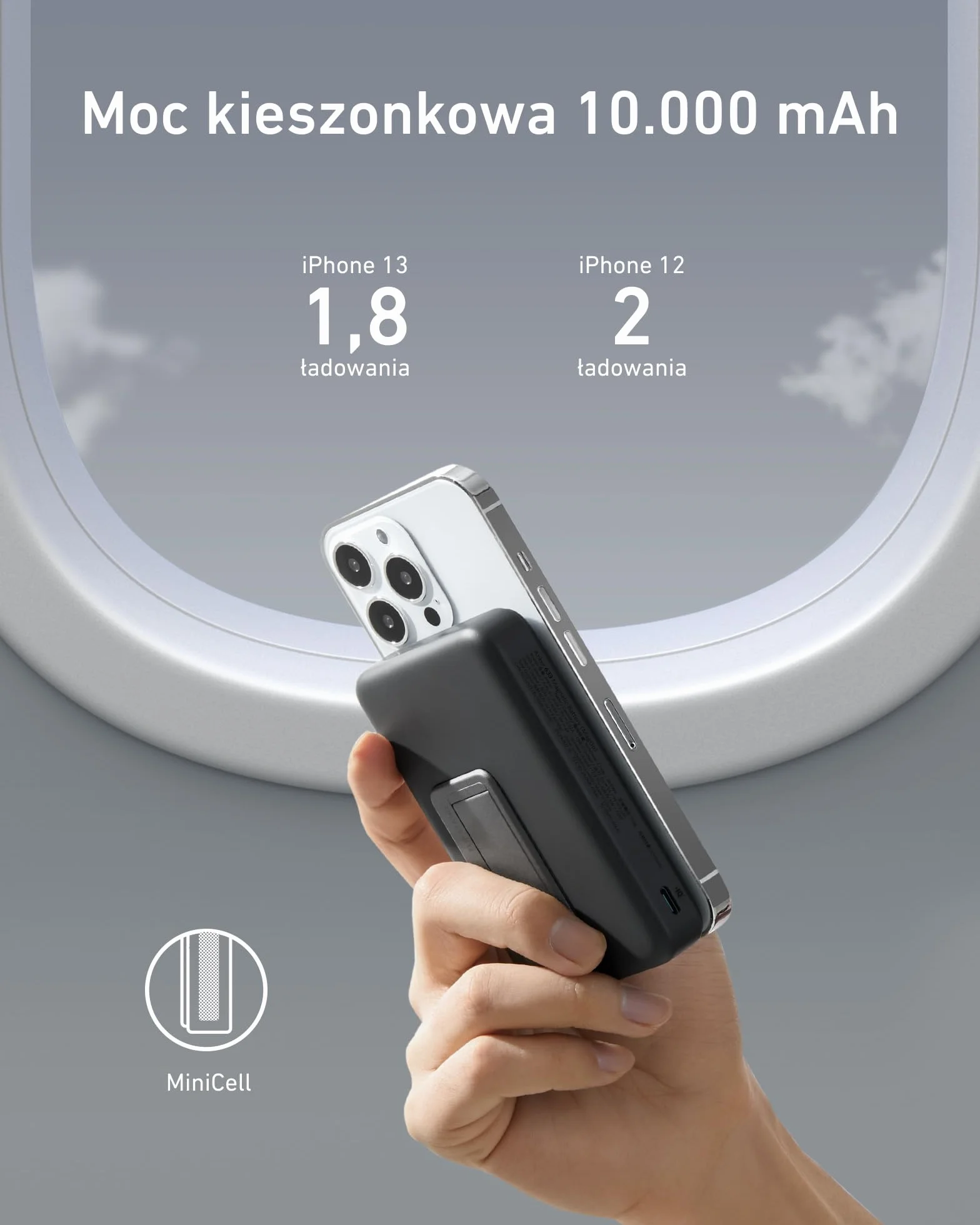 Anker 633 Magnetic Battery, 10 000 mAh, składany, magnetyczny powerbank, kompatybilny tylko z iPhone 16/15 Pro / 15 Pro Max / 14/14 pro