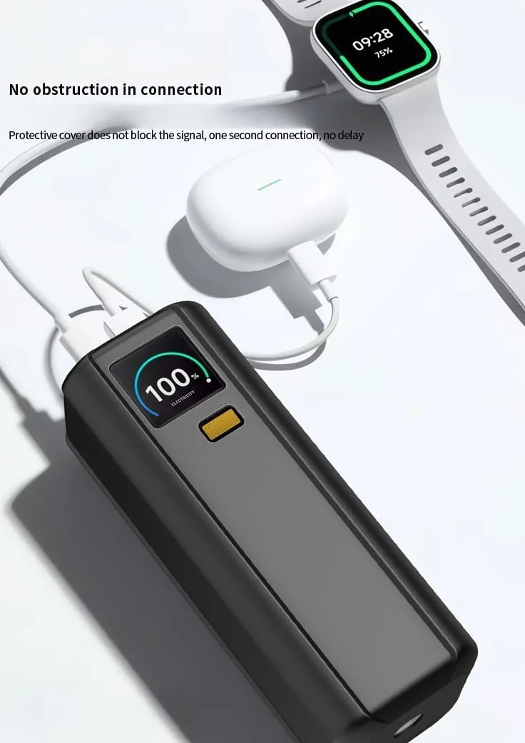 FTRONGRT Etui kompatybilne z Xiaomi 25000 mAh 212 W Power Bank, kompleksowa ochrona, pyłoszczelne, odporne na upadki, silikonowe etui ochronne kompatybilne z Xiaomi 25000 mAh 212 W, czarne