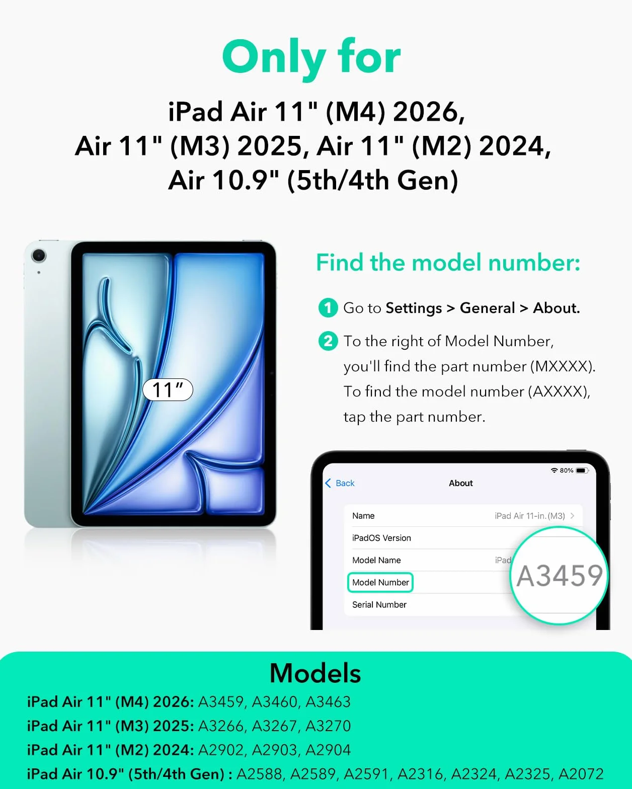 ESR etui na iPad Air 11 cali M3/M2 (2025/2024), iPad Air 5./4. generacji (2022/2020), pionowa podstawka, wiele kątów obrotu, ultra stabilne etui z uchwytem na rysik, seria magnetyczna z klapką