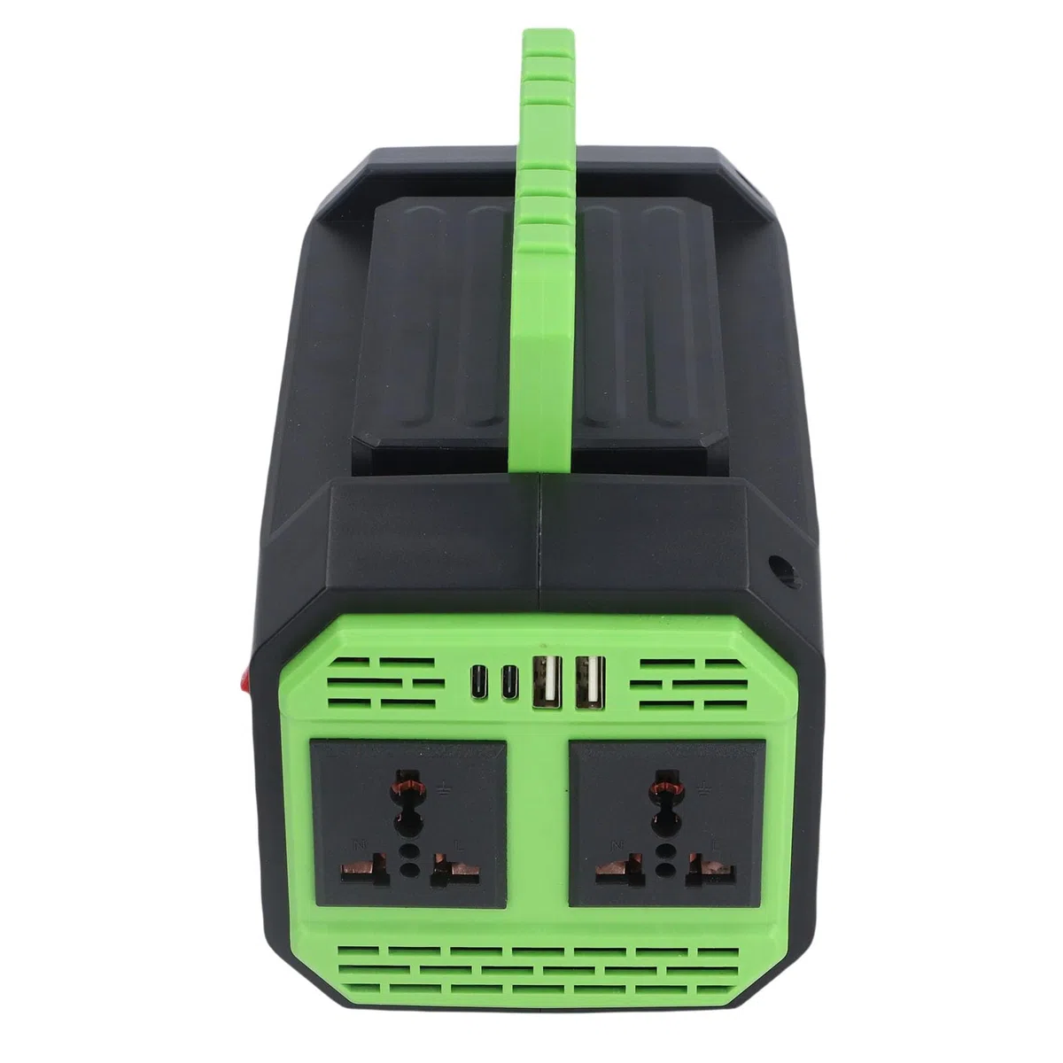 Ausla Przetwornica Samochodowa Zmodyfikowana Fala Sinusoidalna ABS Przetwornica Zasilania Pojazdu 12 V na 220 V 500 W z Wyświetlaczem LCD 2 Gniazda 2 Porty USB Szybkie Porty ładowania do Użytku W