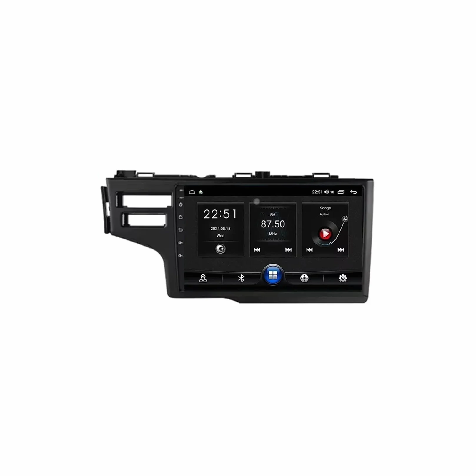 Radio Samochodowe dla Honda Jazz 3 2015-2020 Fit 3 GP GK 2013-2020 Przenośny OdtwarzaczDotykowym Hd, Bluetooth, Wi-Fi, Radiem, Wideo I Muzyką; Mirror Link, 4 Rdzeń 4G+64G