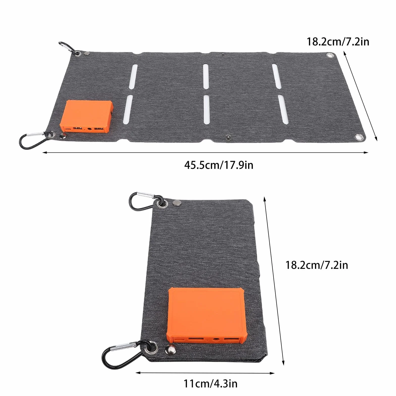 Zestaw Składanej ładowarki do Panelu Słonecznego o Mocy 40 W z Wyjściami USB-C i USB-A do Telefonów, Powerbanków, Tabletów, Przenośnego Panelu Słonecznego, Lekki i Ekologiczny,
