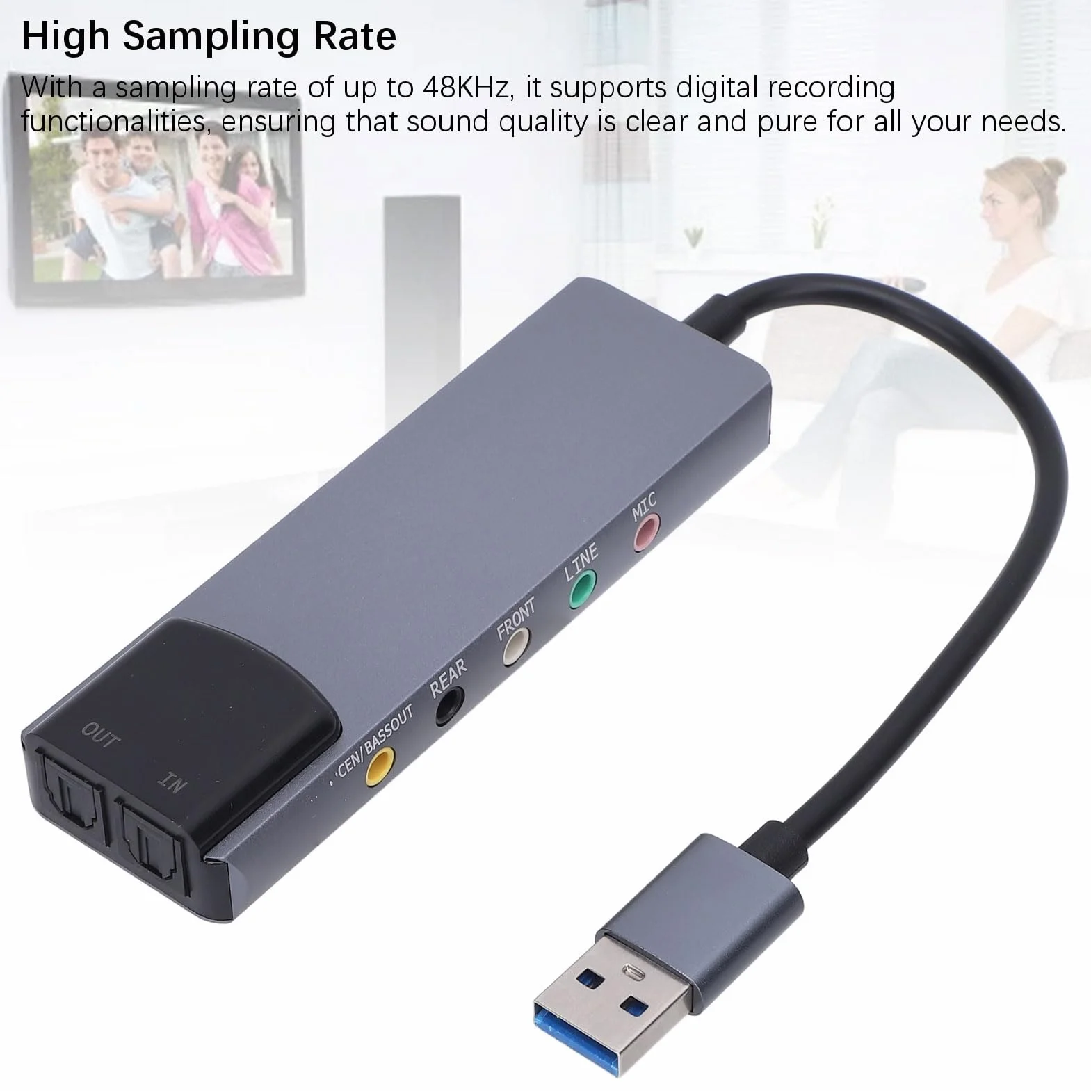 Zewnętrzne Miksowanie Kart Dźwiękowych Stereo, 5.1 7.1 Kanałowa Adapter Audio USB, Karta Dźwiękowa z redukcją Szumu do Komputera na Laptopie na PC 98 ME 2000 X P 7 8